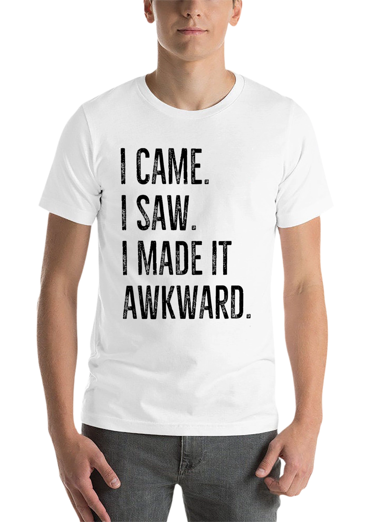 Black Funny Awkward Statement Black Graphic T-Shirt view 14