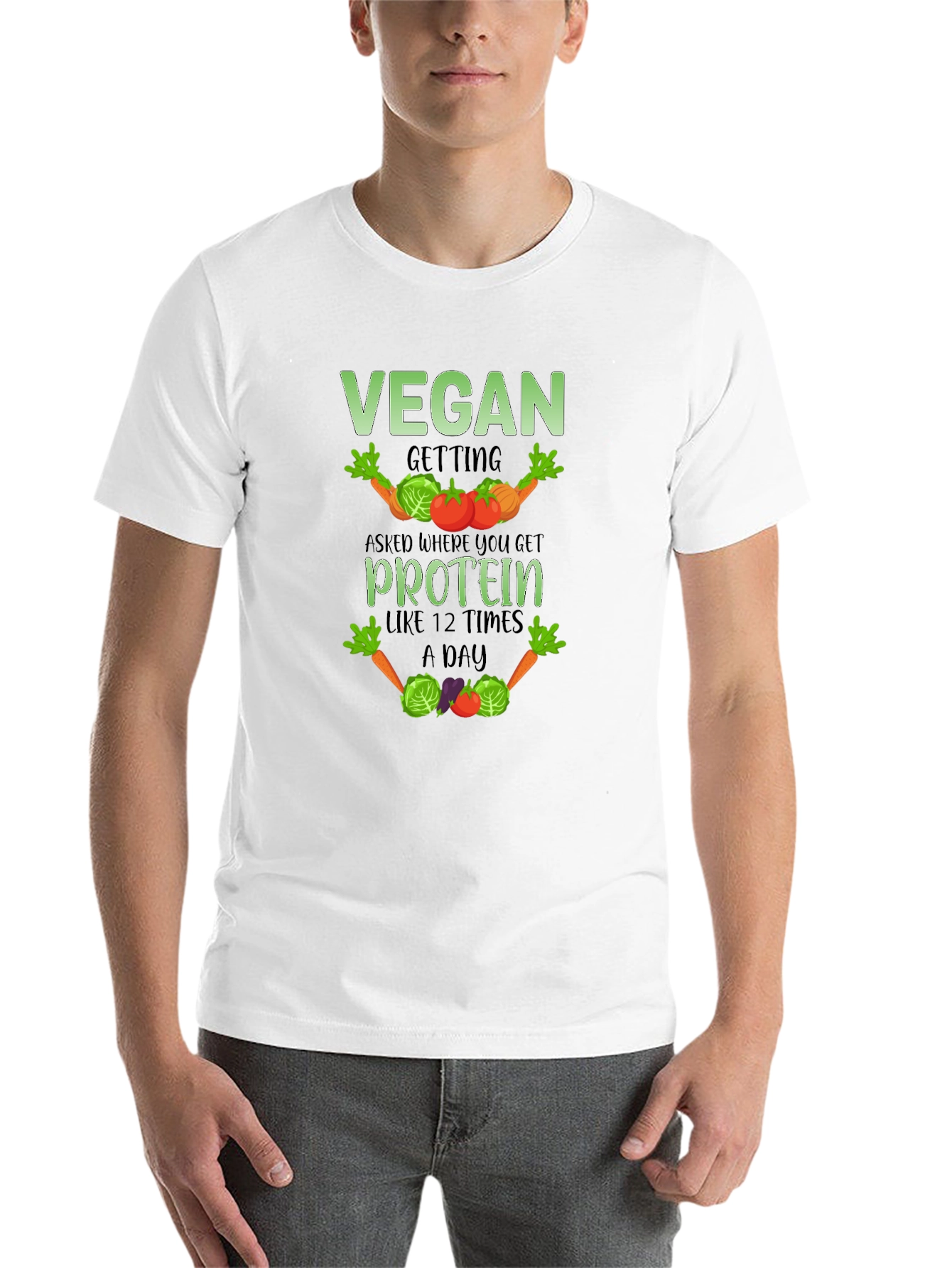 Black Vegan Protein Graphic T-Shirt view 14