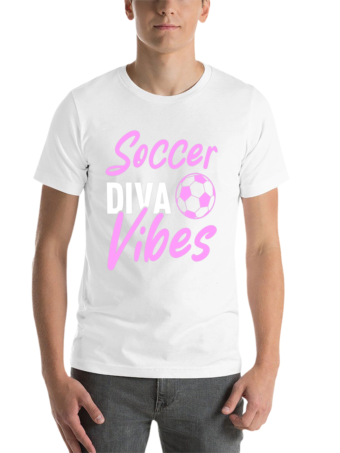 Black Soccer Diva Vibes T-Shirt view 14