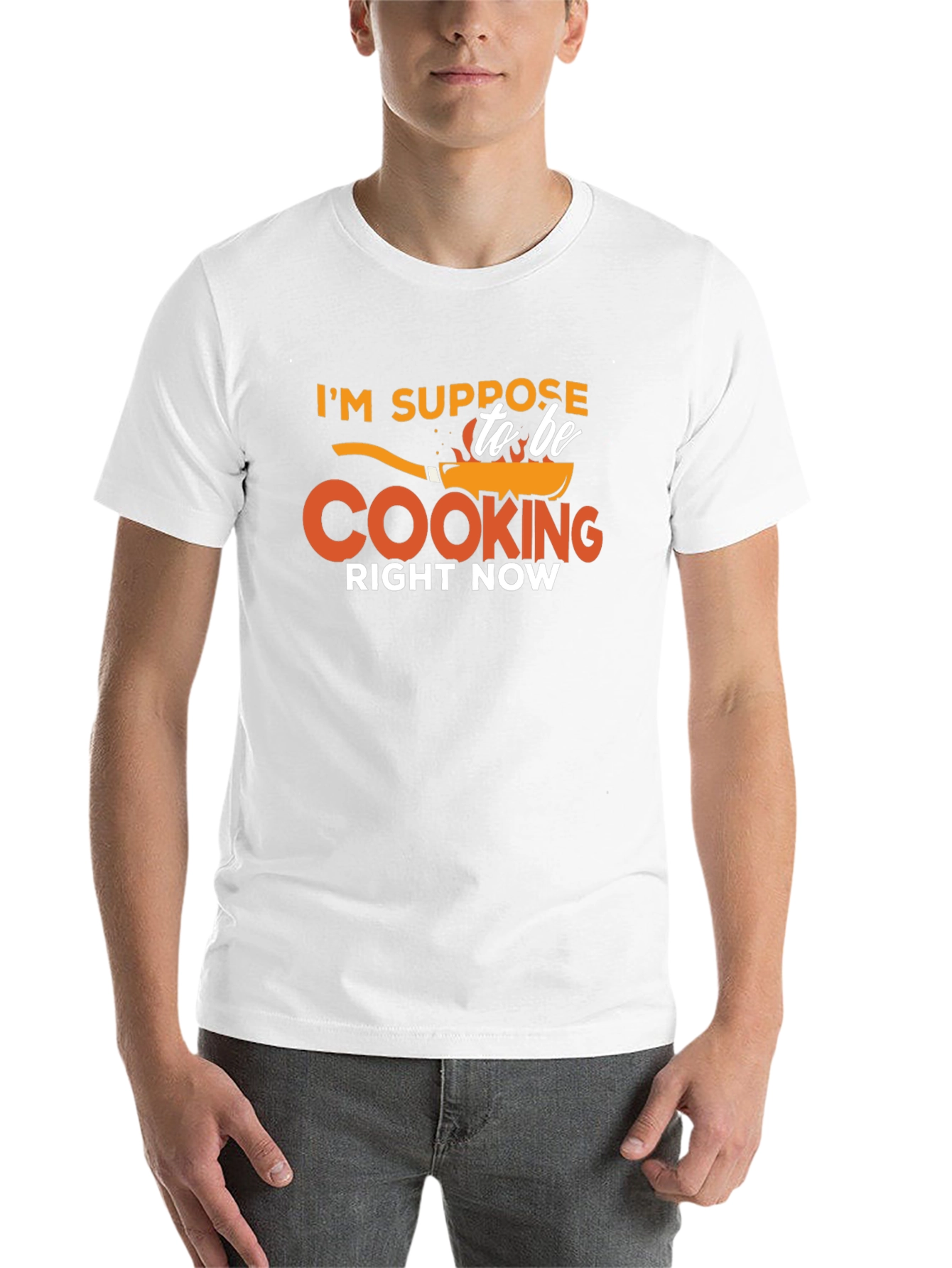 Black Funny Cooking T-Shirt - I'm Suppose to be Cooking Right Now view 14