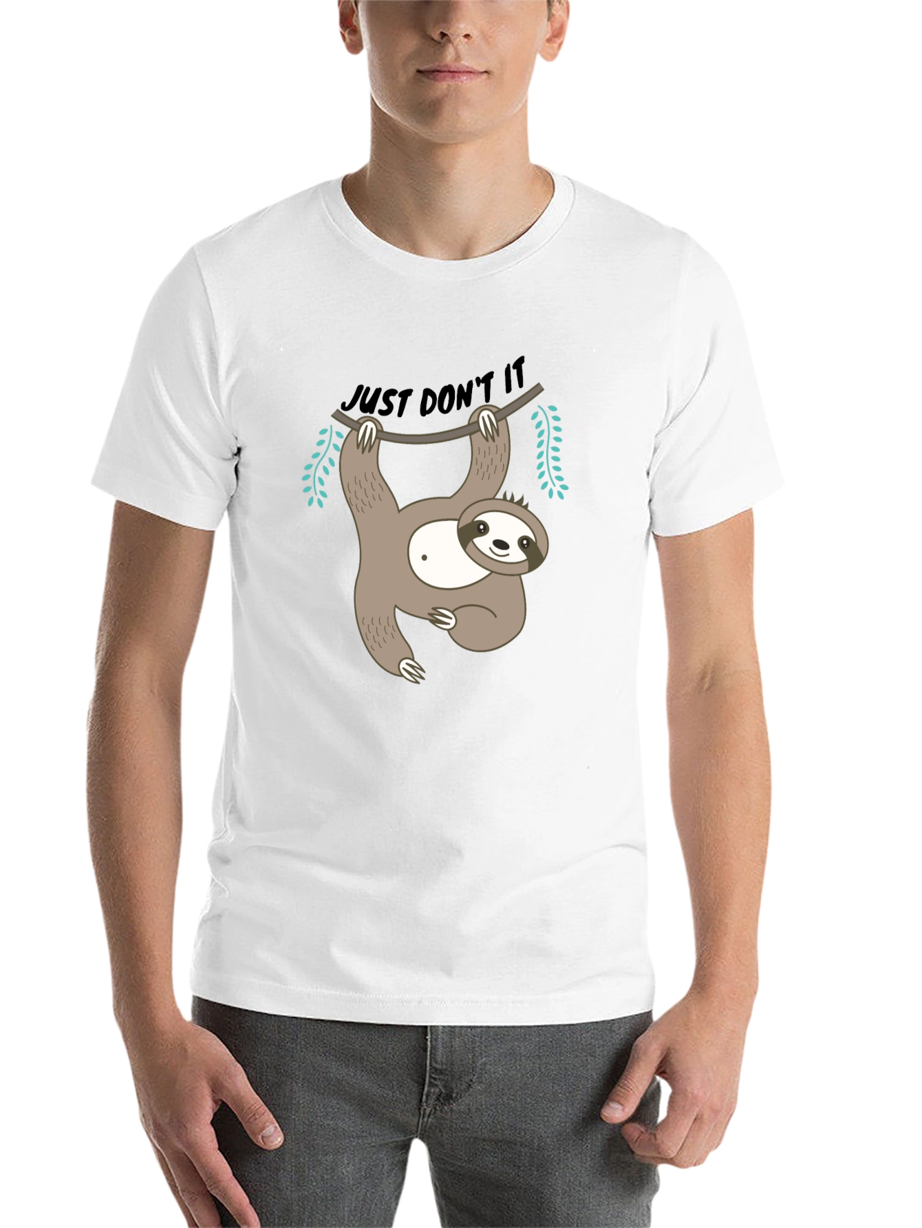 Black Just Don't It Sloth Graphic Tee view 14