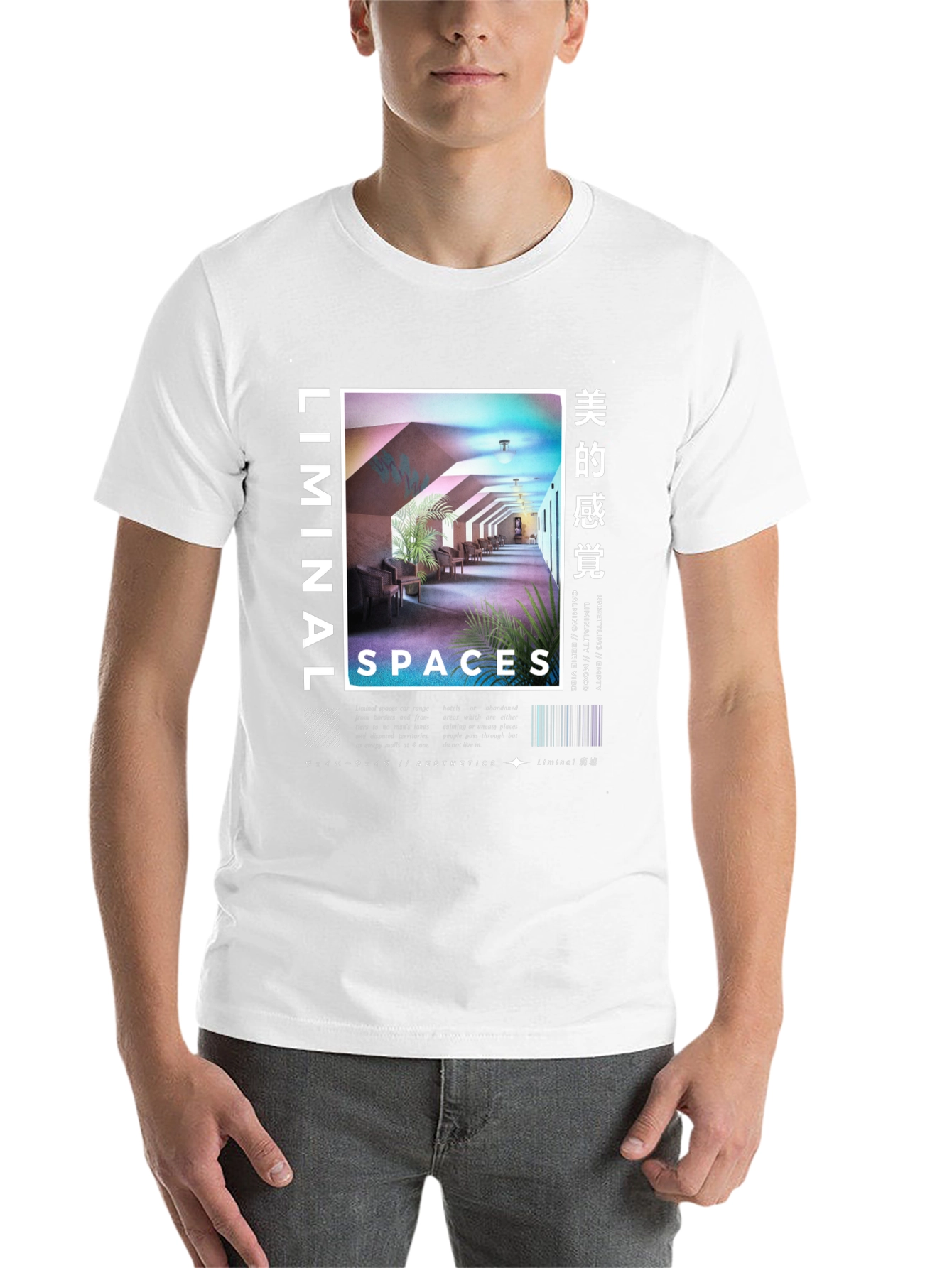 Black Liminal Spaces Graphic T-Shirt view 14