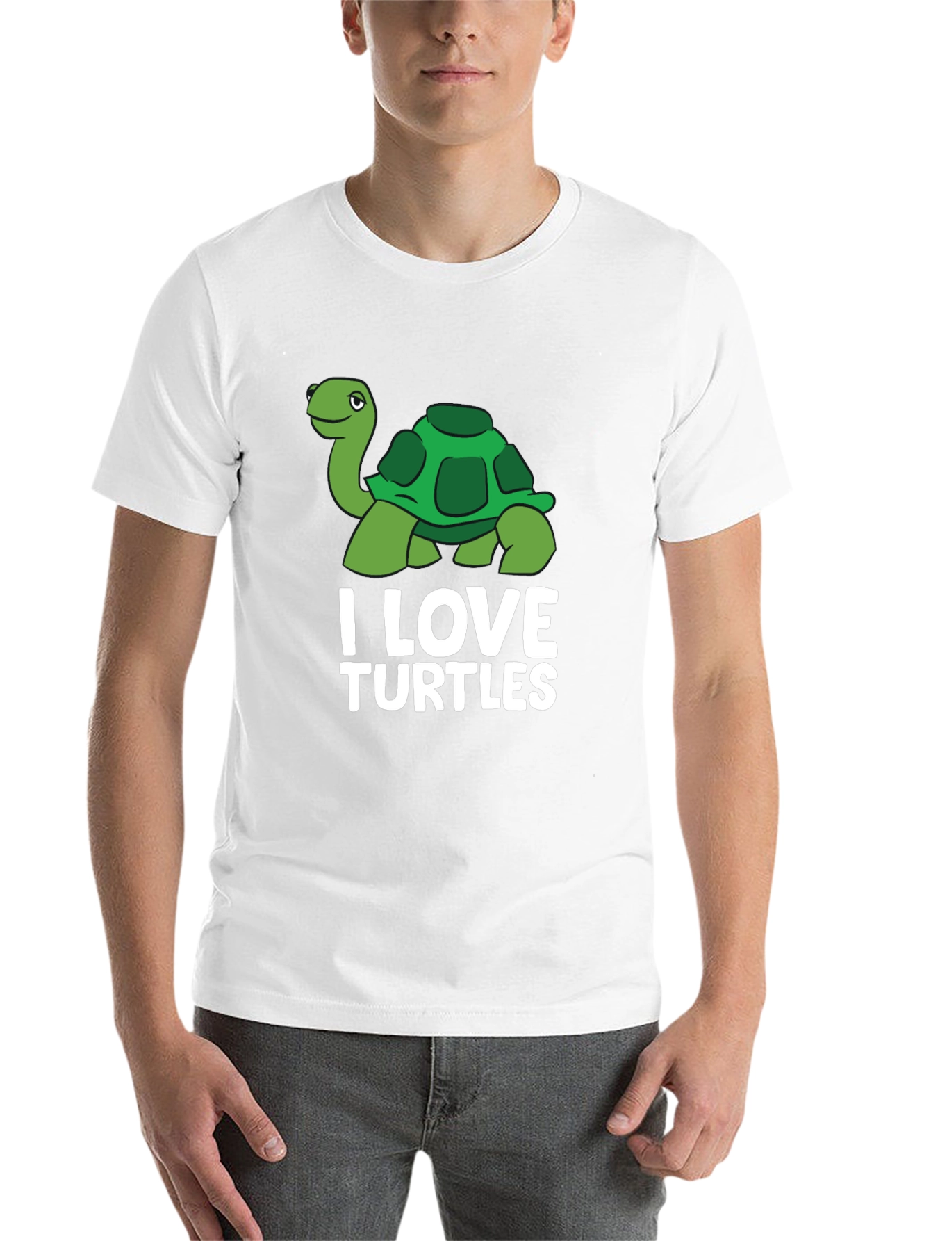 Black I Love Turtles Graphic T-Shirt view 14