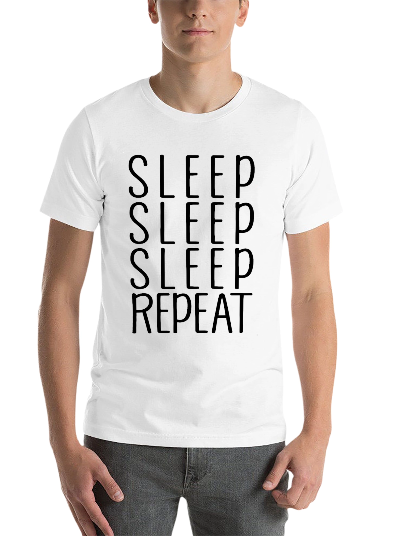Black Sleep Repeat Black Graphic Tee view 14