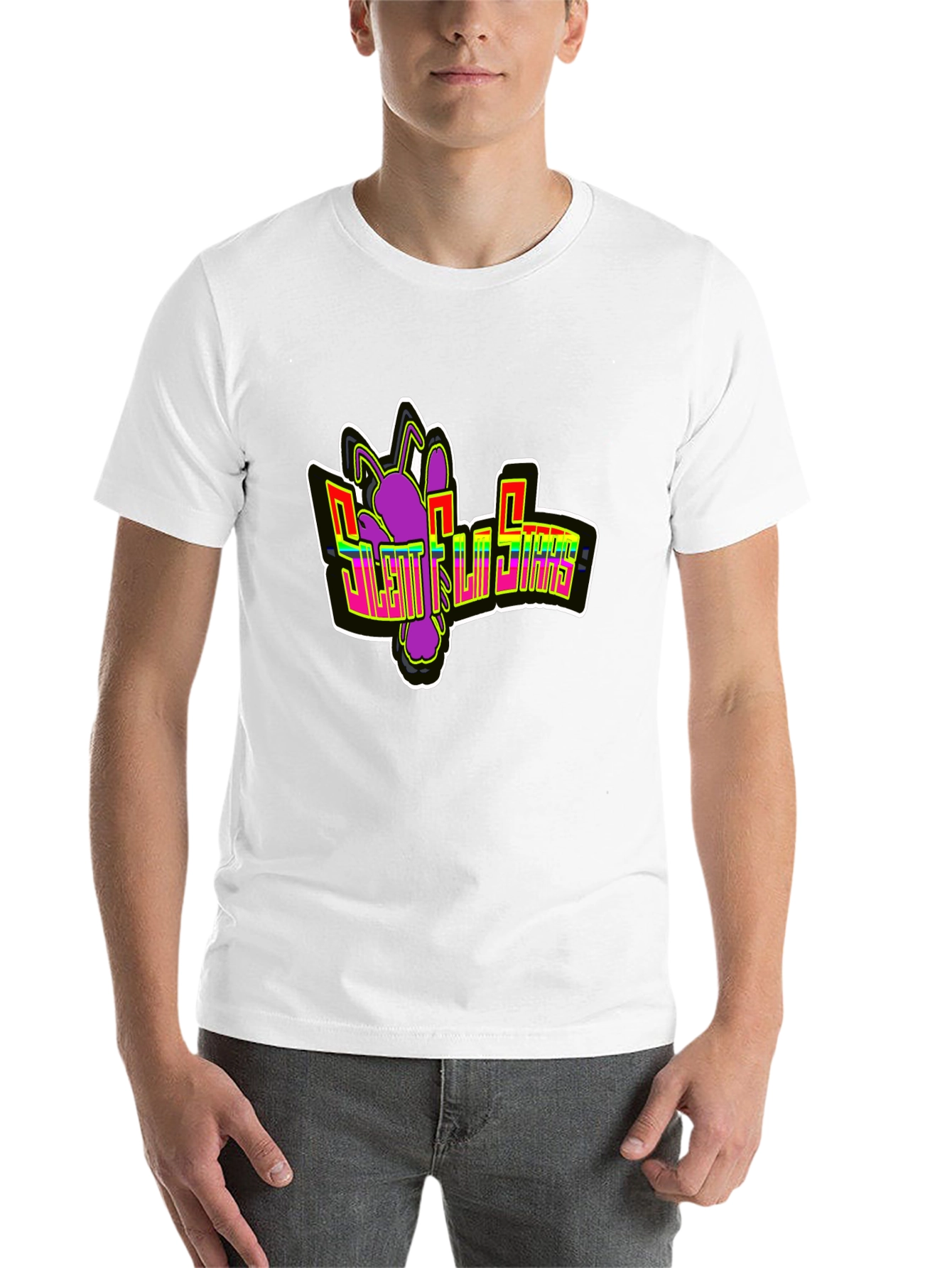 Black Silent Ls In Jihads Graphic Tee - Bold Black T-Shirt view 14