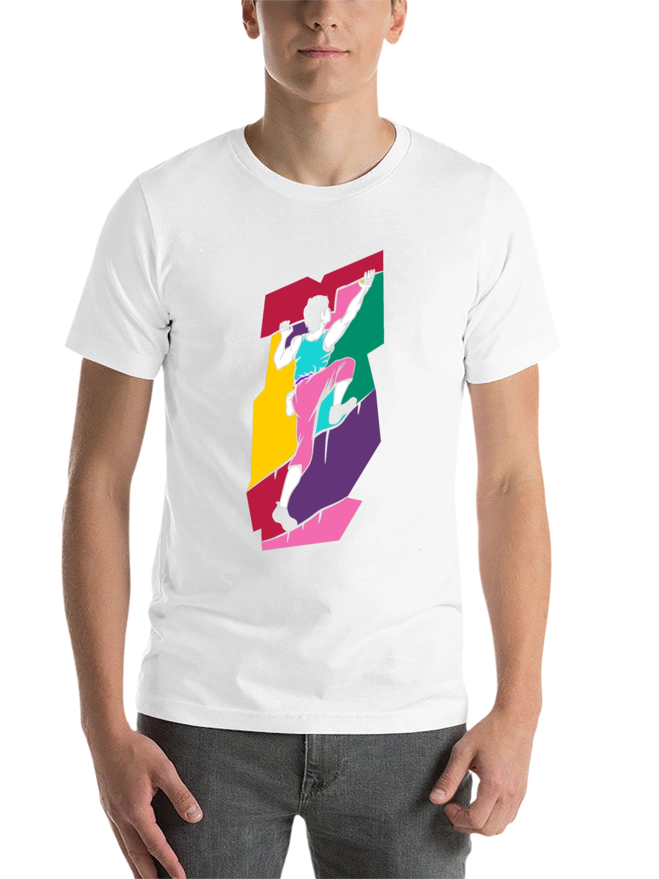 Black Retro Rock Climbing T-Shirt - Unique Graphic Tee view 14
