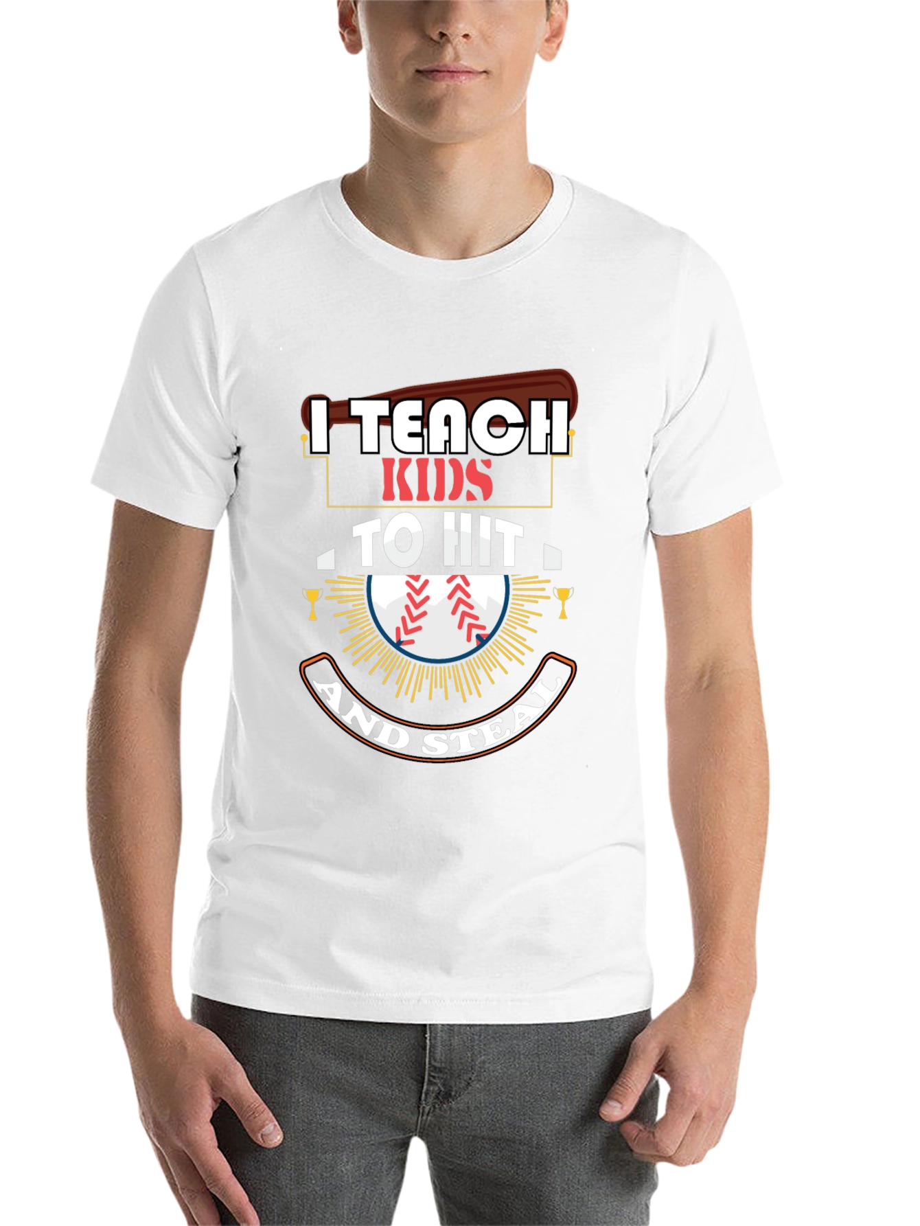 Black I Teach Kids To Hit And Steal T-Shirt view 14