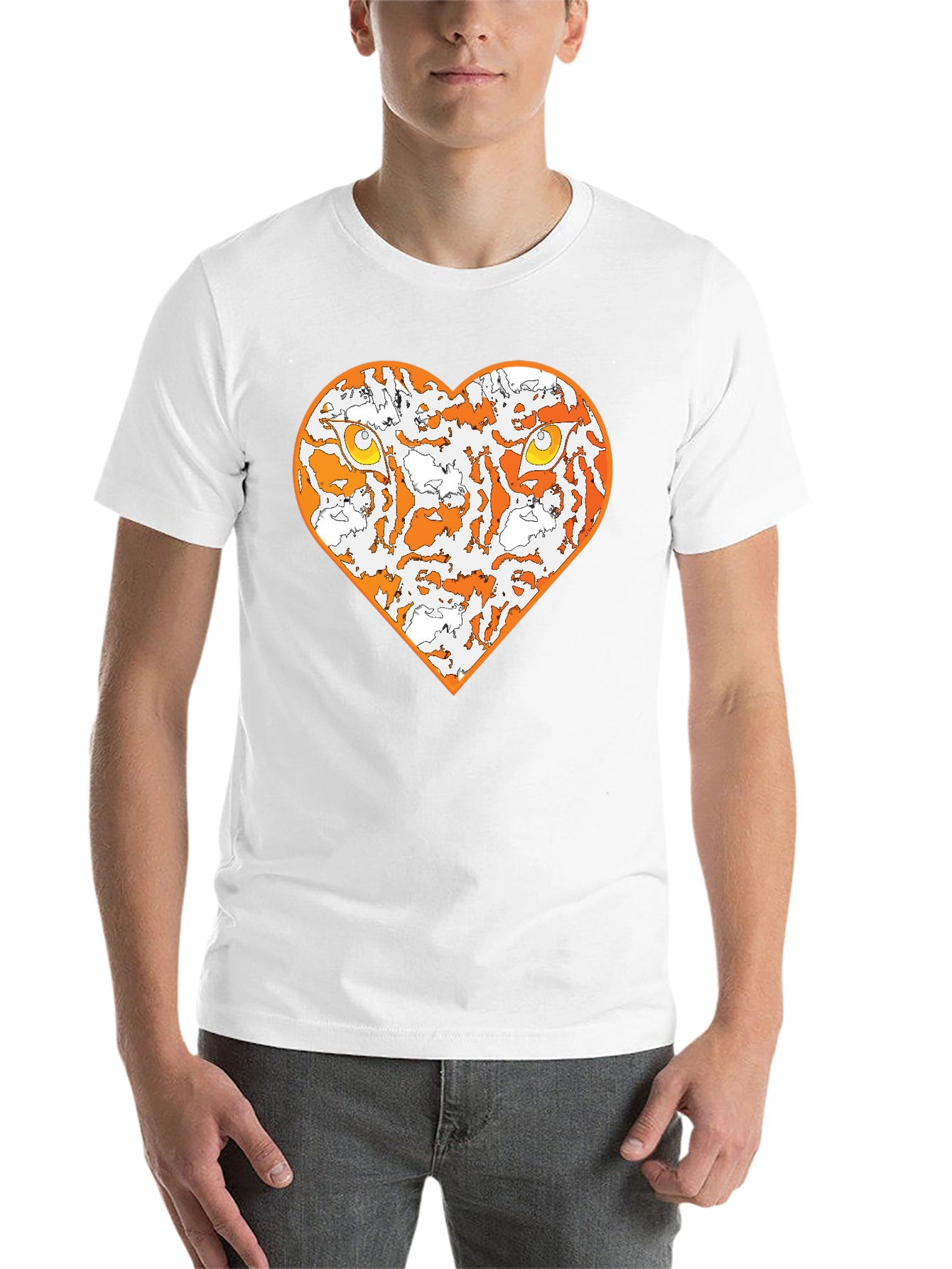 Black Tiger Heart Graphic Tee - Black view 14