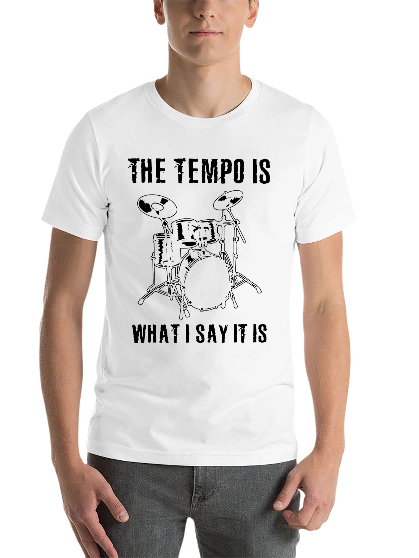 Black Tempo Drummer Black T-Shirt - Music Humor view 14