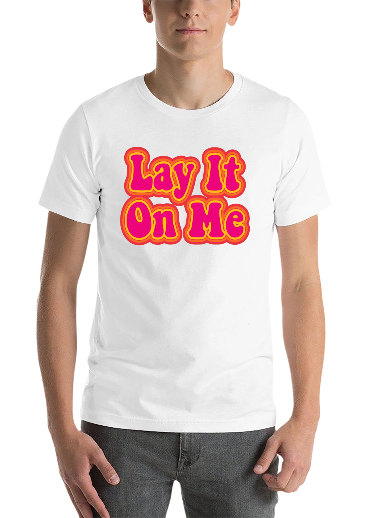 Black Lay It On Me Retro Graphic T-Shirt view 14
