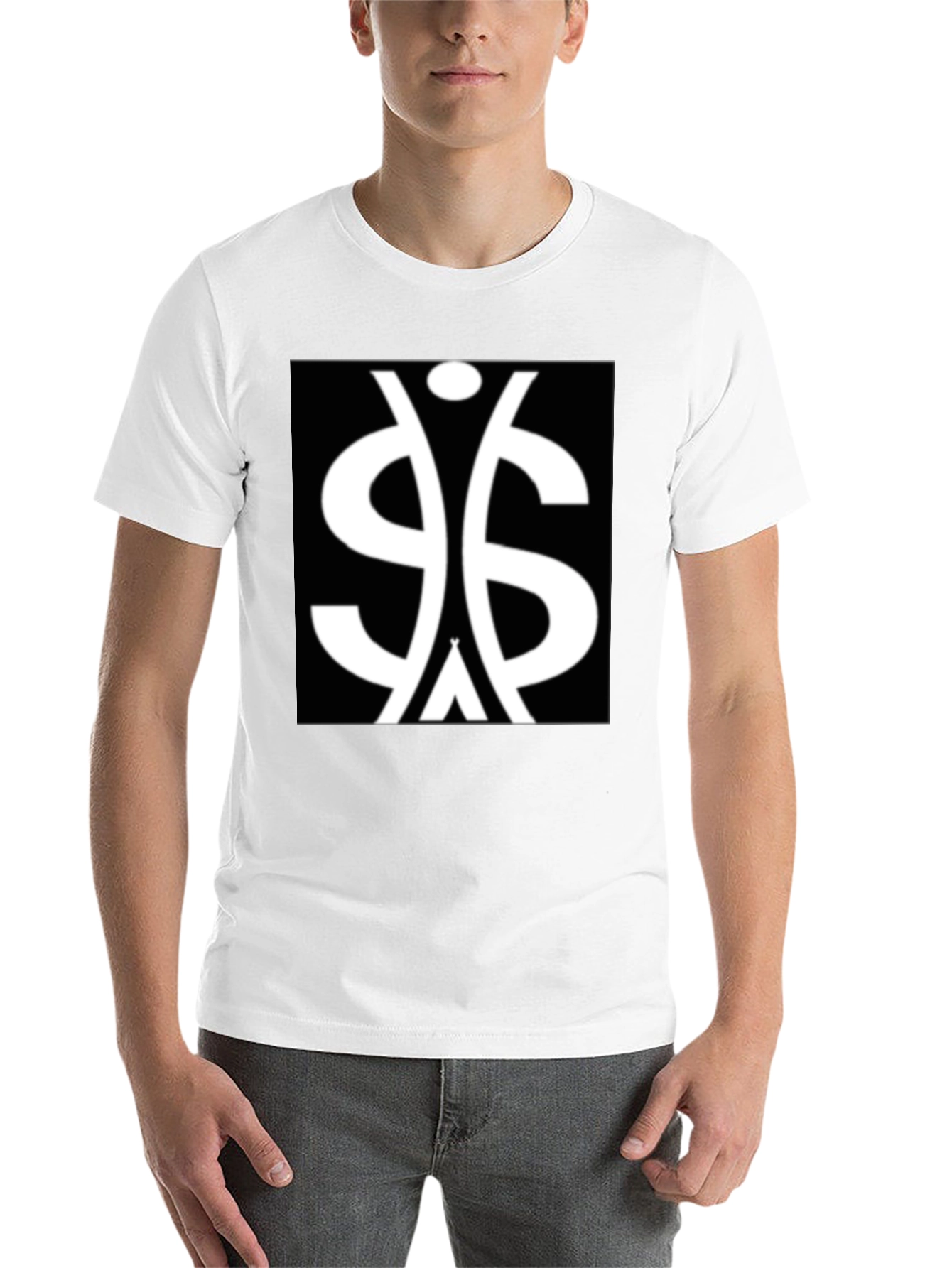 Black Symbol Graphic Tee - Black Cotton Blend view 14