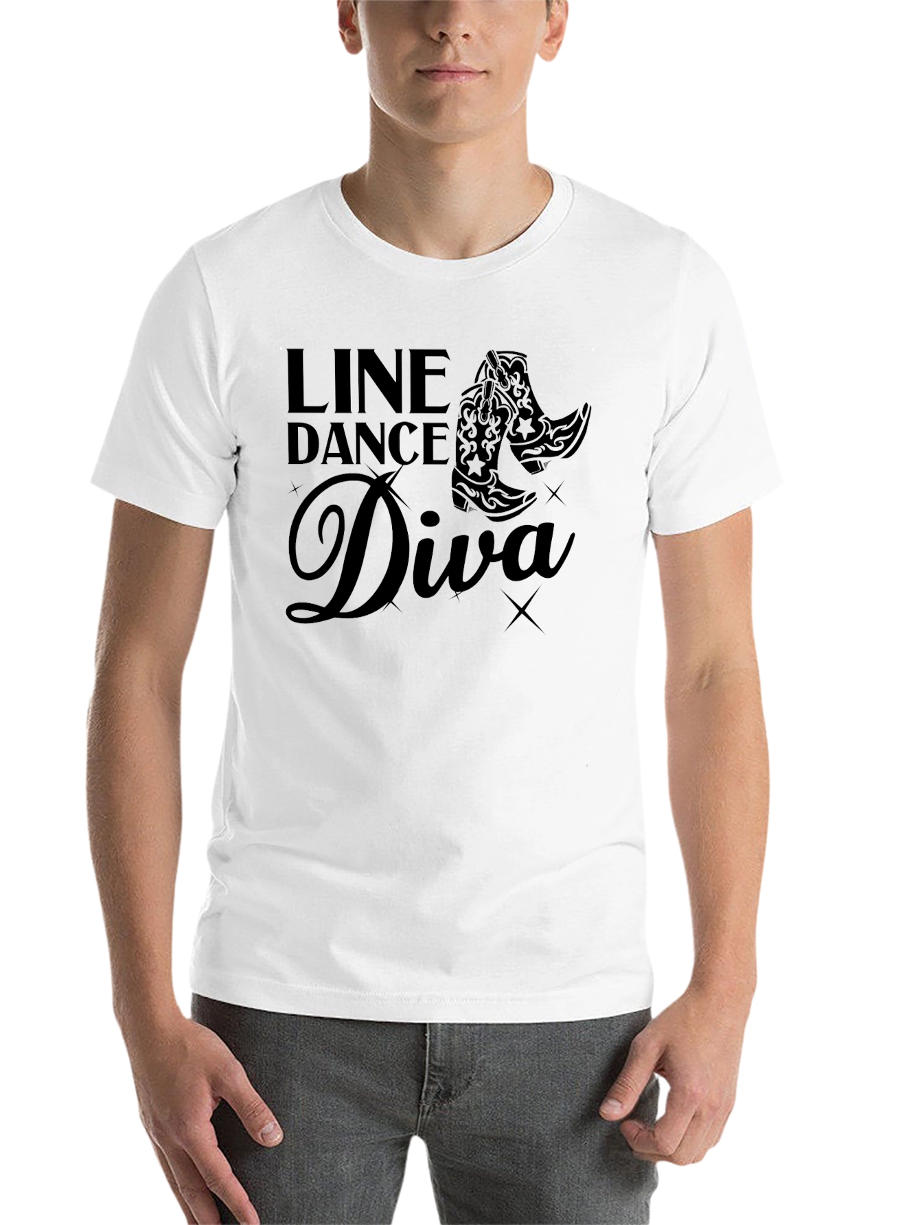 Line Dance Diva T-Shirt - Western Cowboy Boots - 14