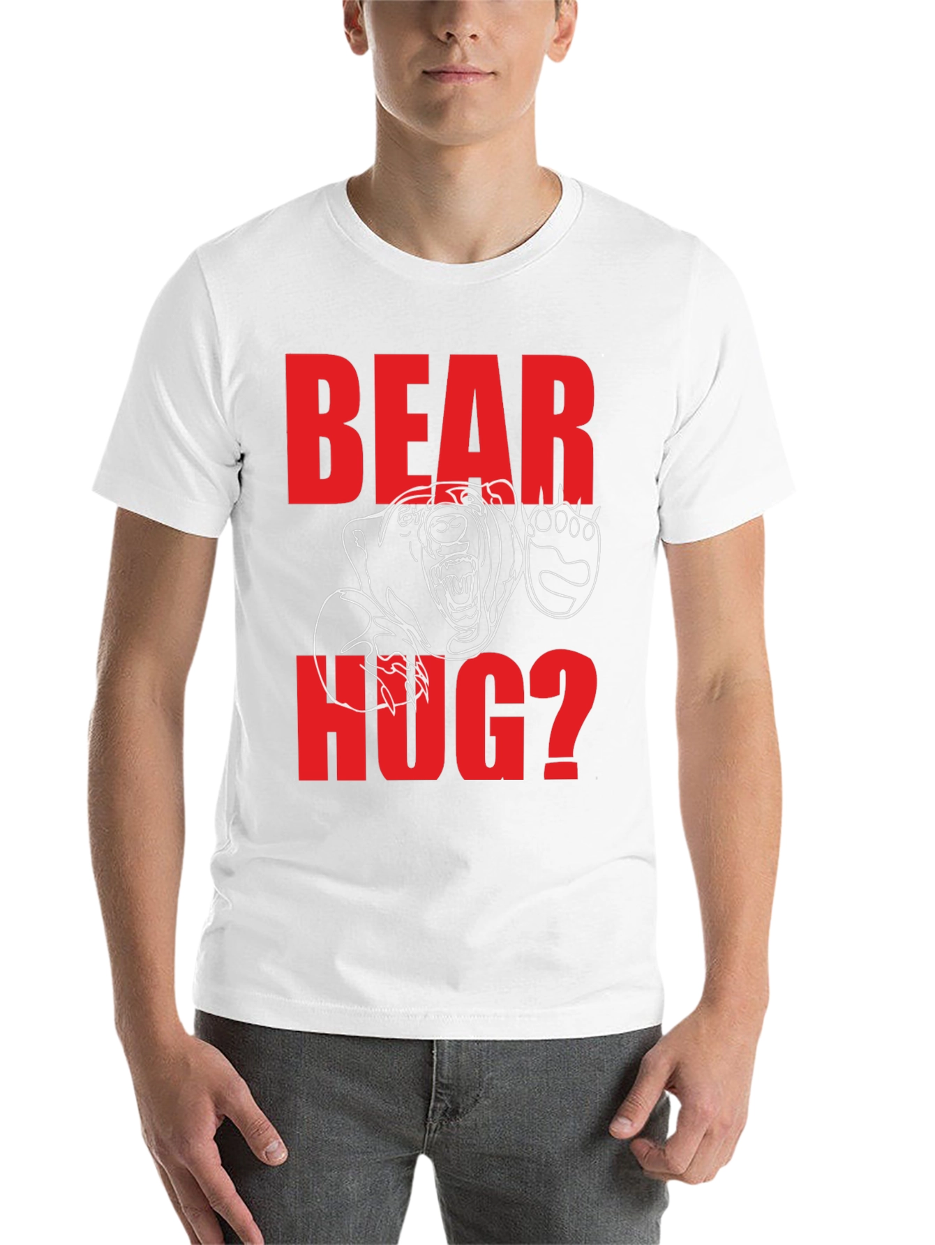 Black Bear Hug Graphic Tee - Black Cotton Blend view 14