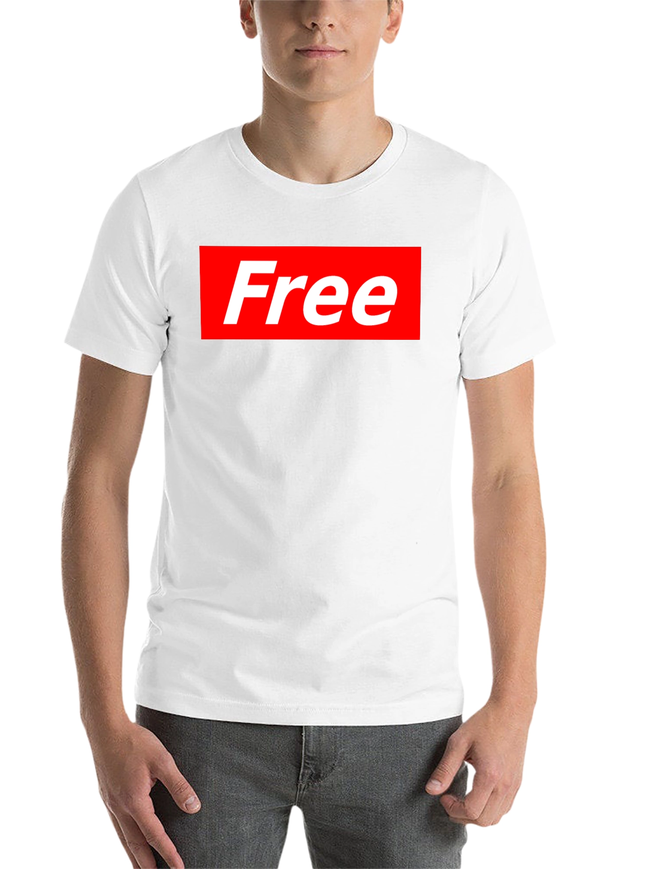 Black Free Supreme Style T-Shirt - Black Cotton Blend Tee view 14