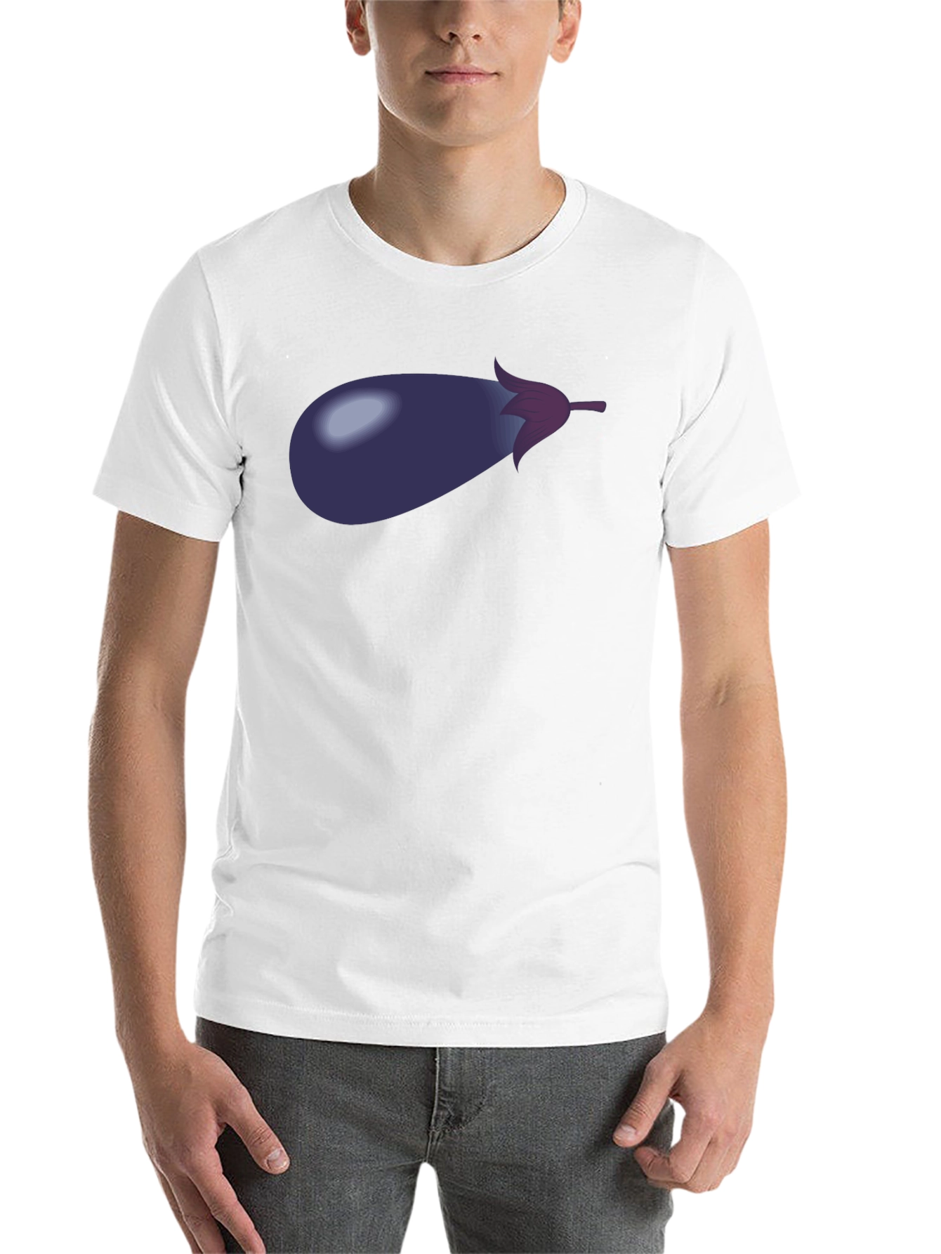 Eggplant Graphic T-Shirt - Casual Style - 14