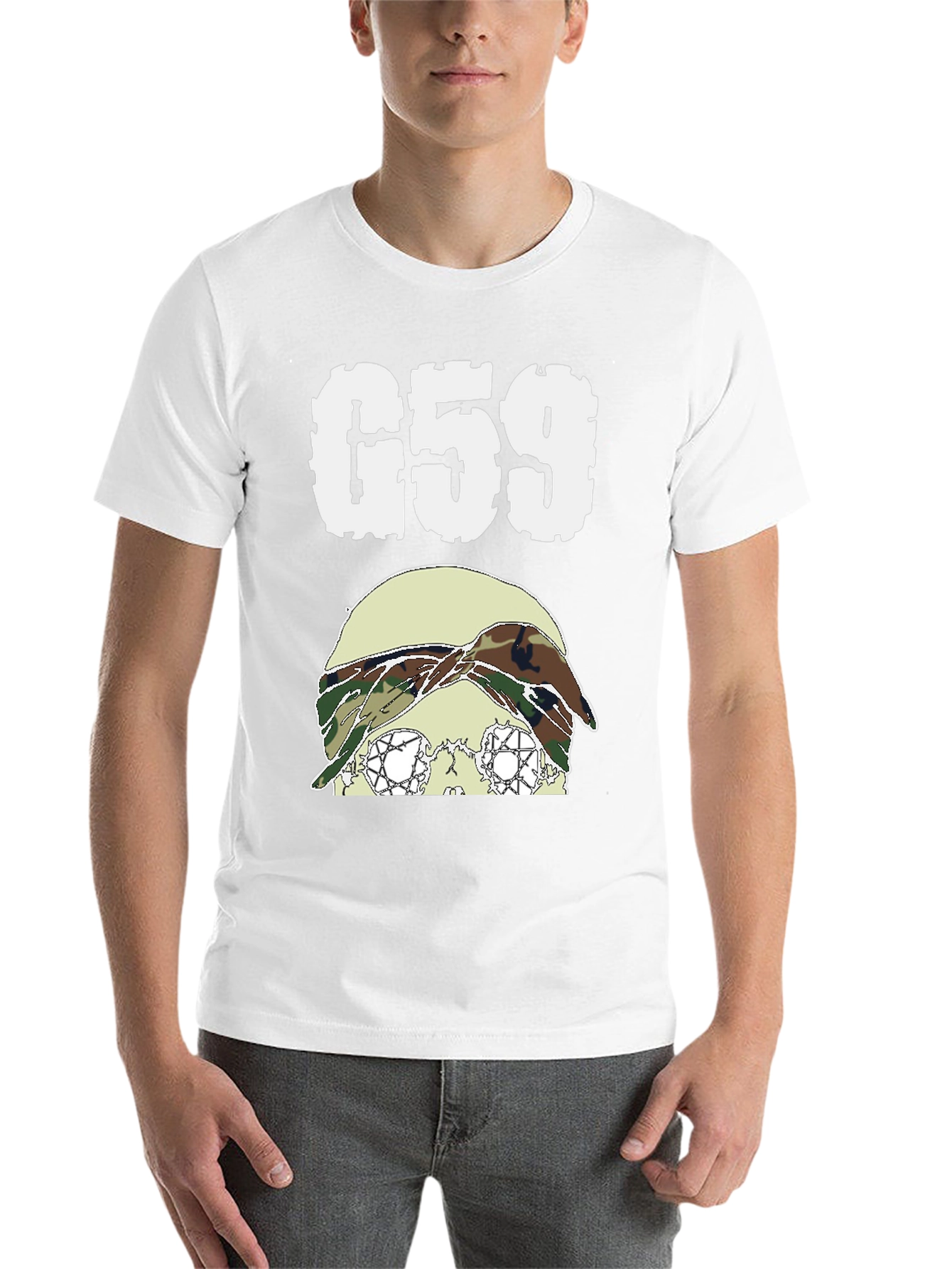 G59 Skull Graphic T-Shirt - Black - 14