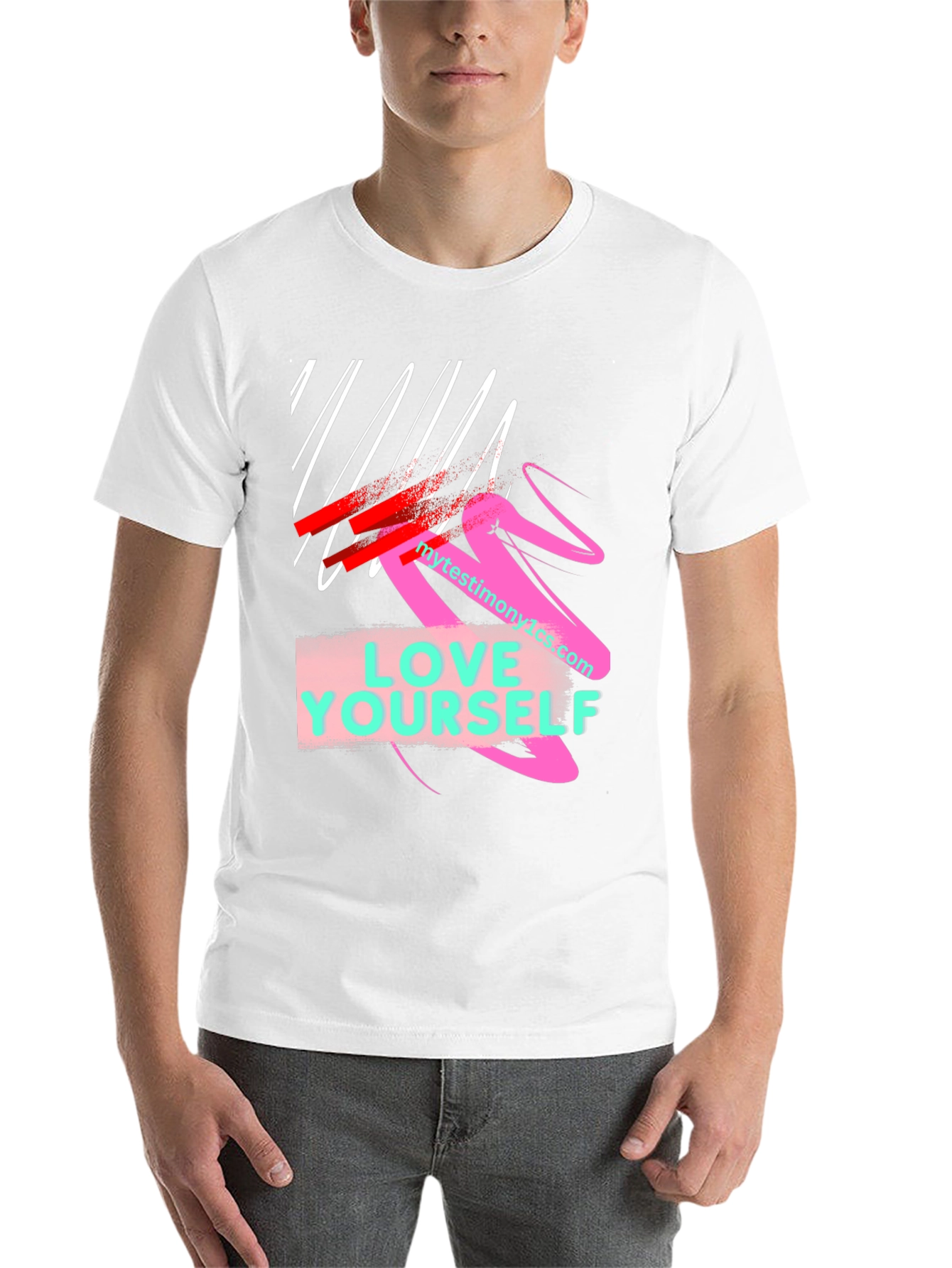 Black Love Yourself Graphic T-Shirt view 14