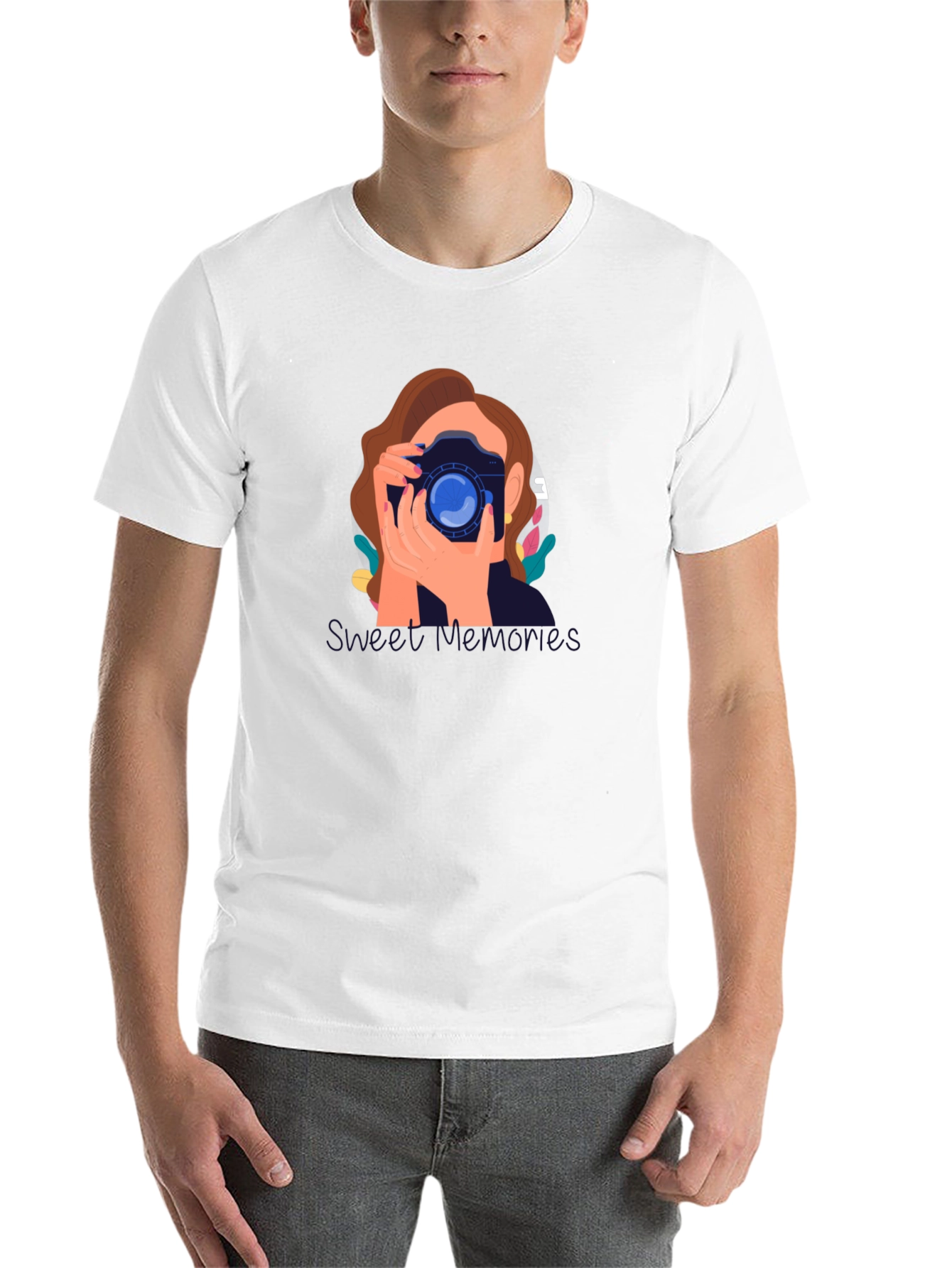Black Photographer Graphic T-Shirt - Unisex Cotton Tee view 14