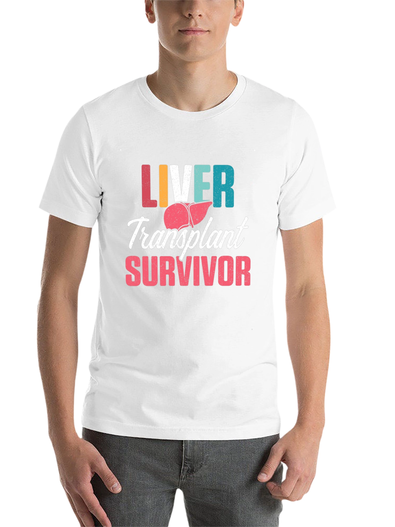Black Liver Transplant Survivor Graphic Tee view 14