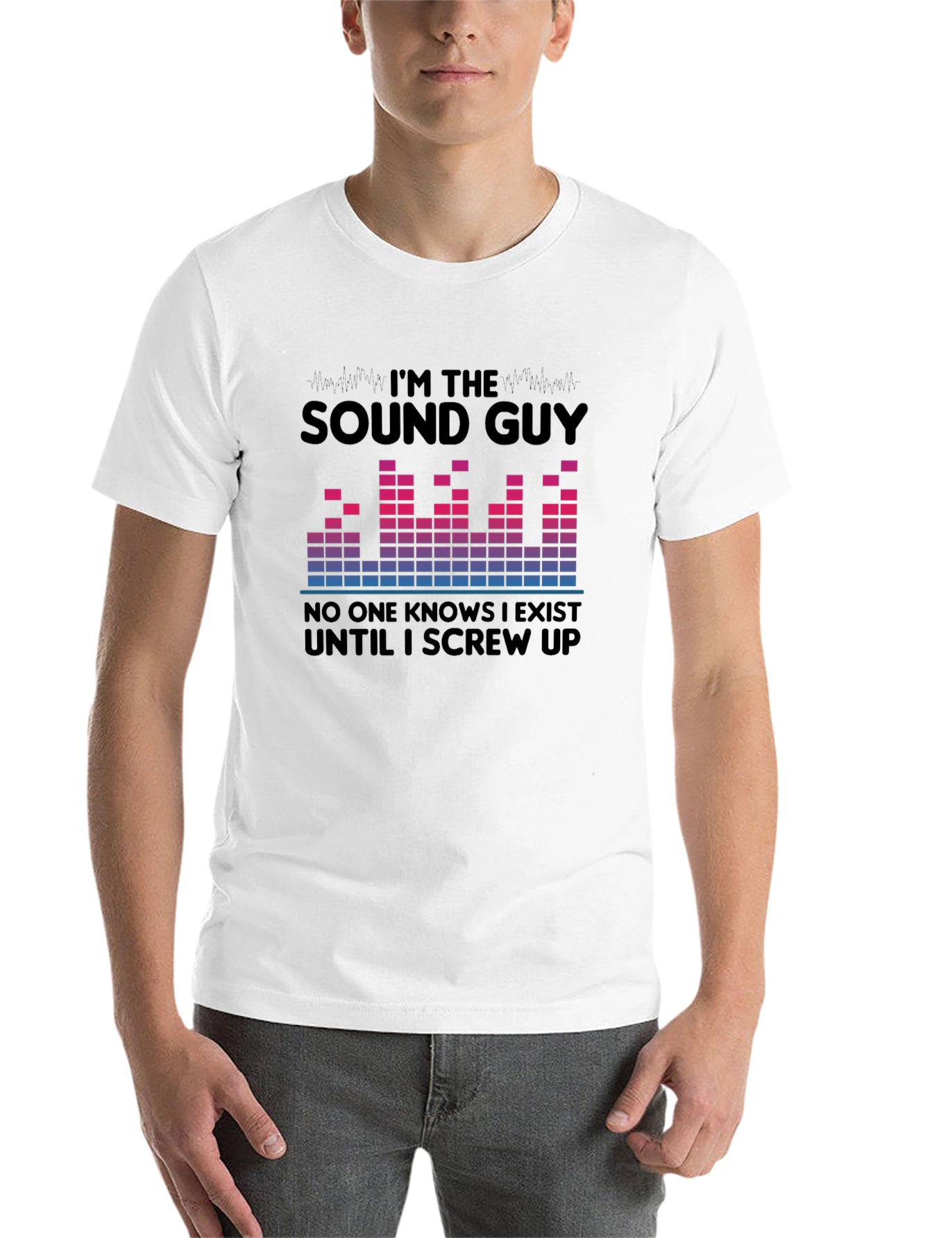 Black Sound Guy T-Shirt - Funny Audio Engineer Tee view 14