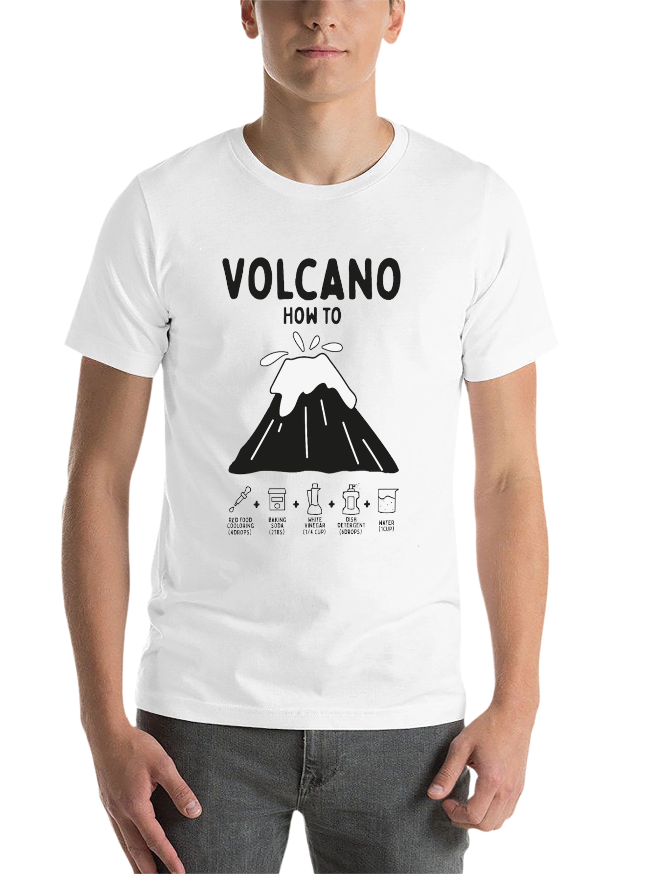 Black Volcano How-To Men's Black T-Shirt view 14