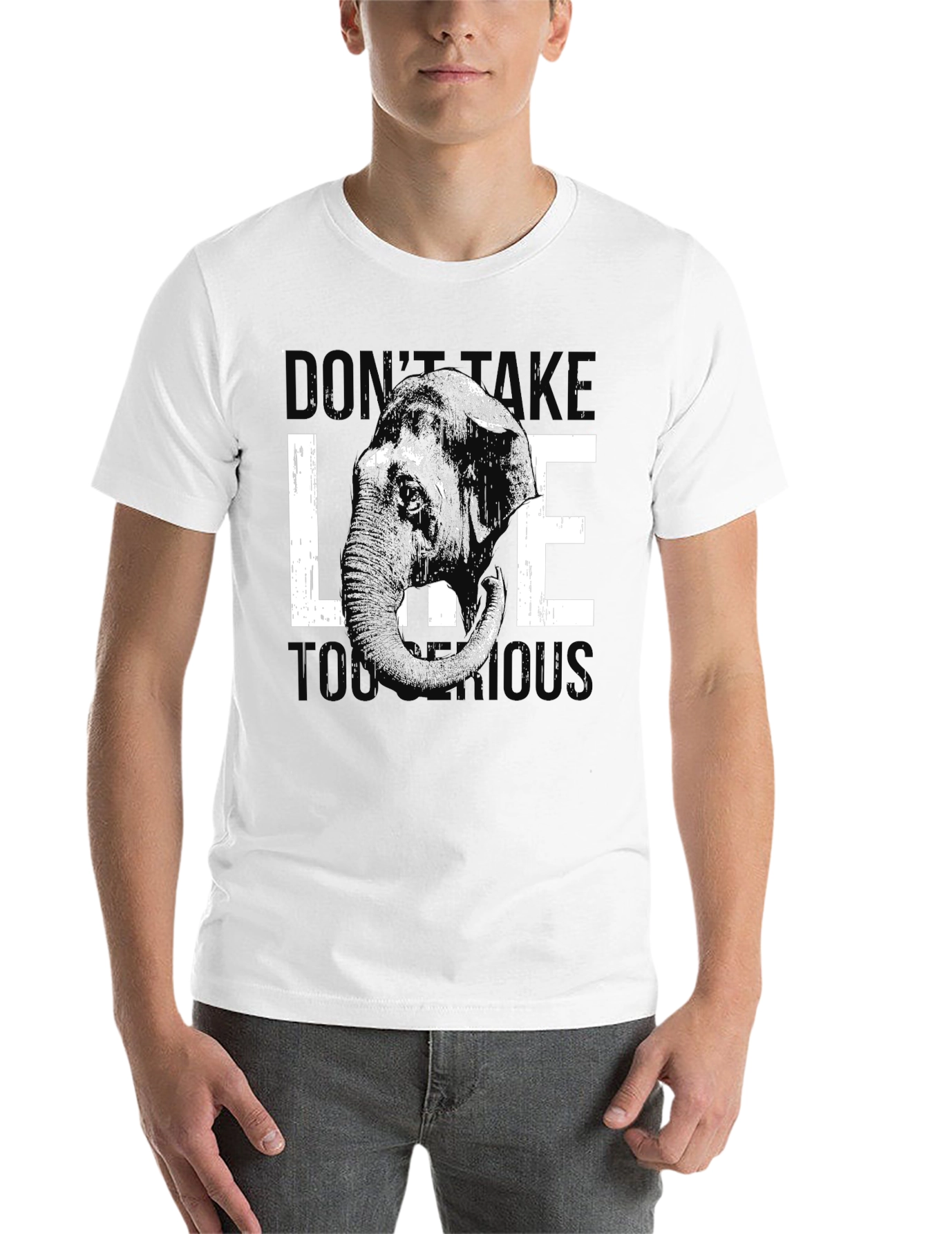 Black Elephant Graphic Tee - Don't Take Life Too Serious view 14