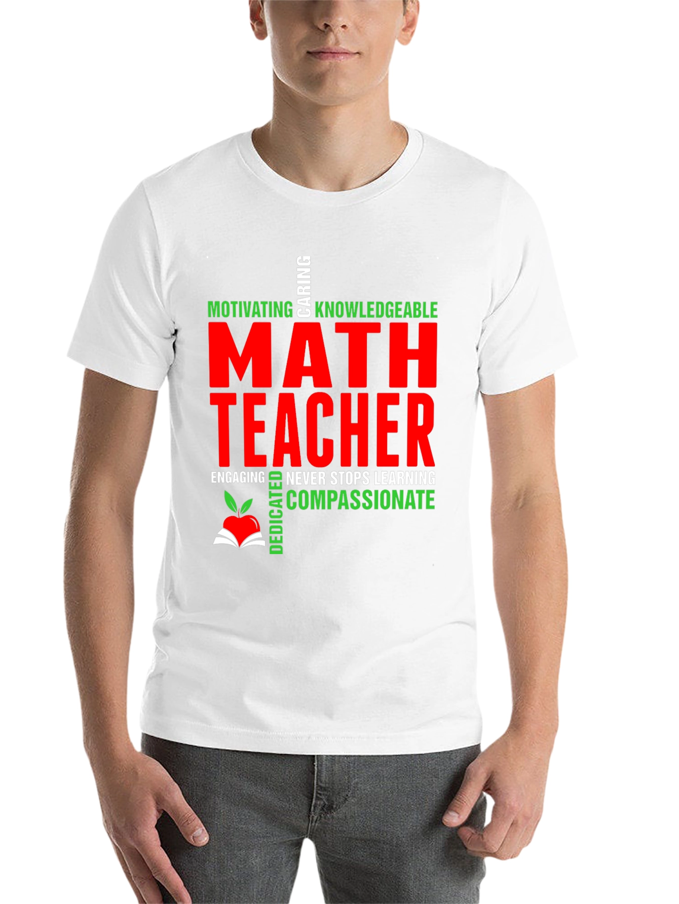 Black Math Teacher Graphic T-Shirt view 14