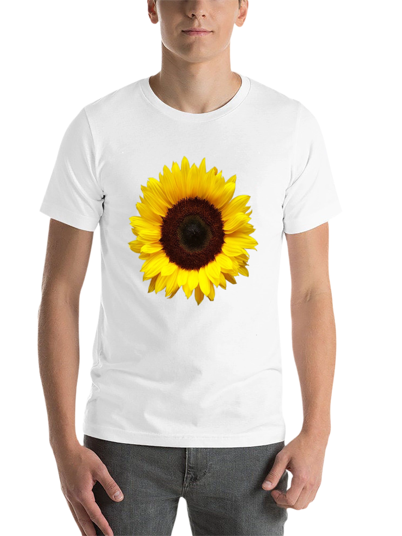 Black Sunflower Graphic Print Black T-Shirt view 14