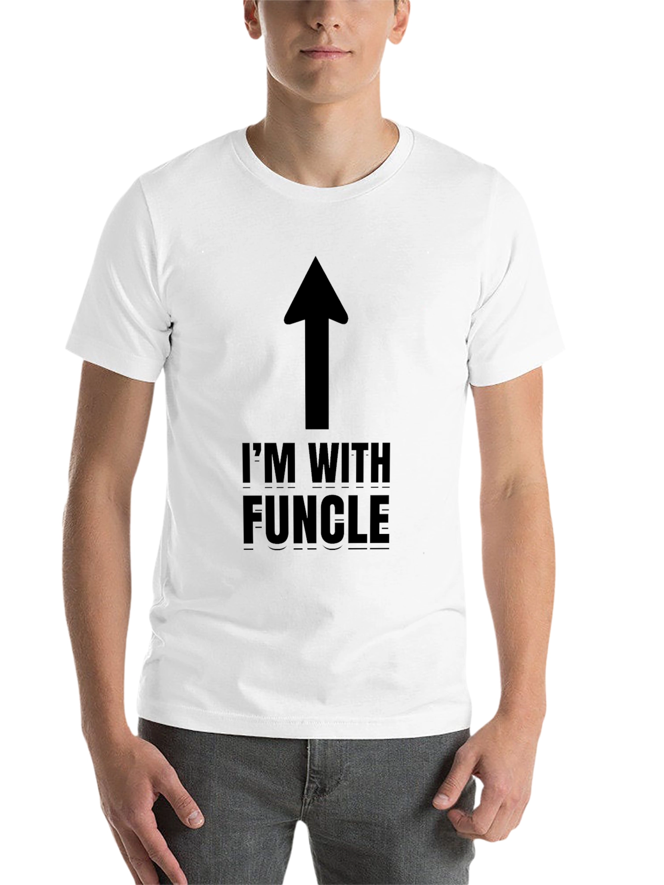 Black I'm With Funcle T-Shirt - Funny Uncle Gift view 14