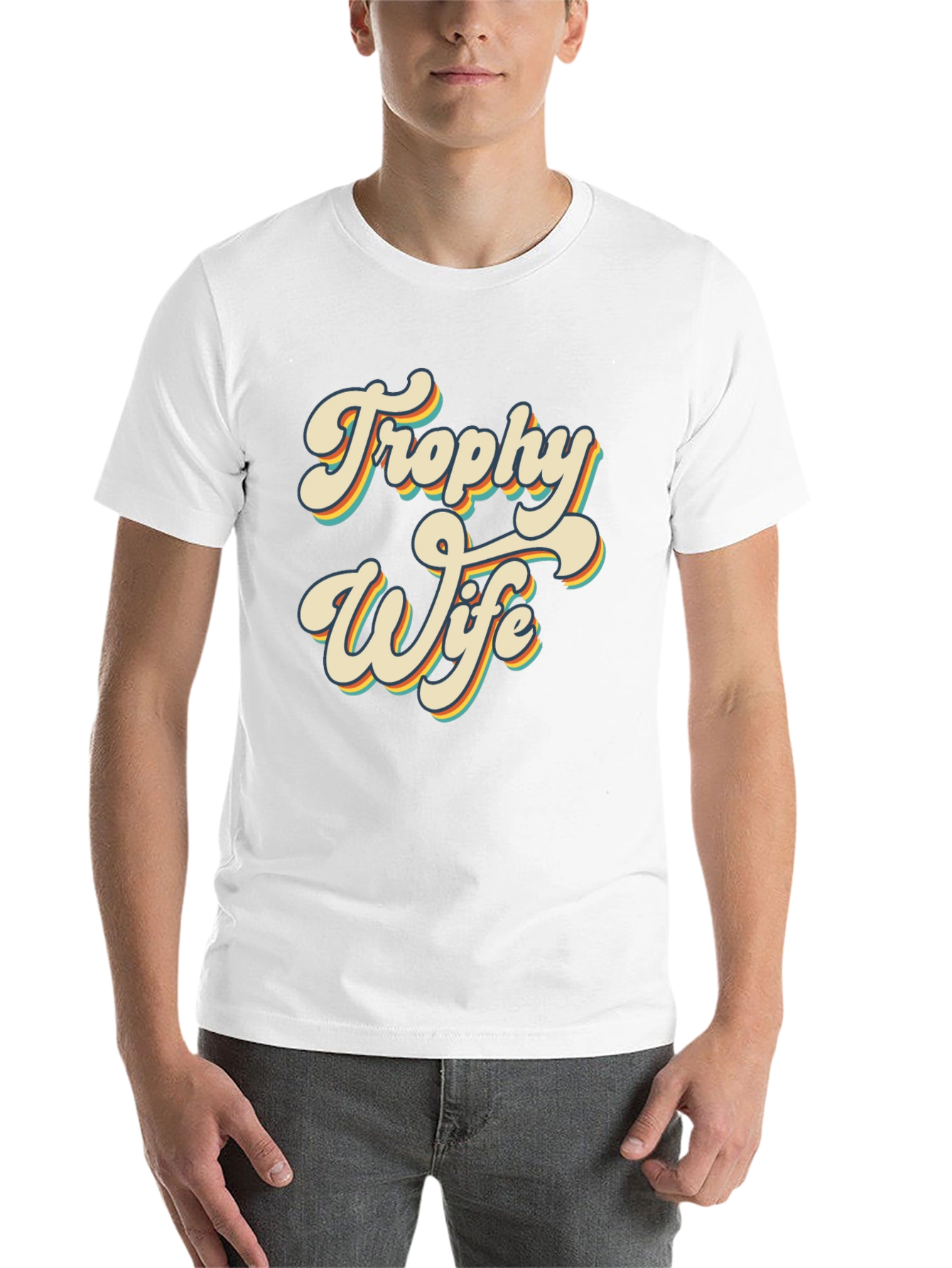 Black Retro Trophy Wife Graphic T-Shirt - Black view 14