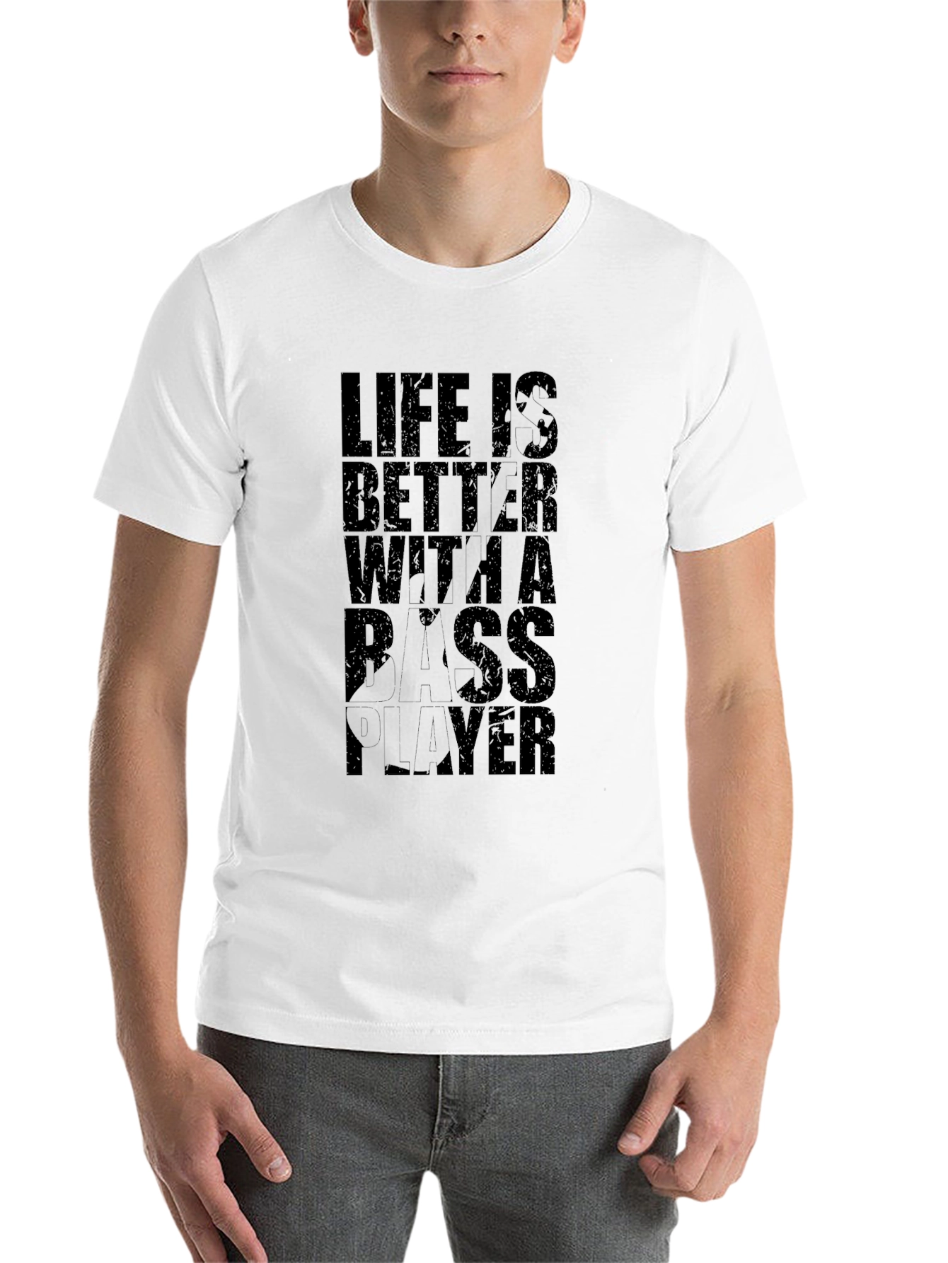 Black Life Is Better With A Bass Player Graphic T-Shirt view 14