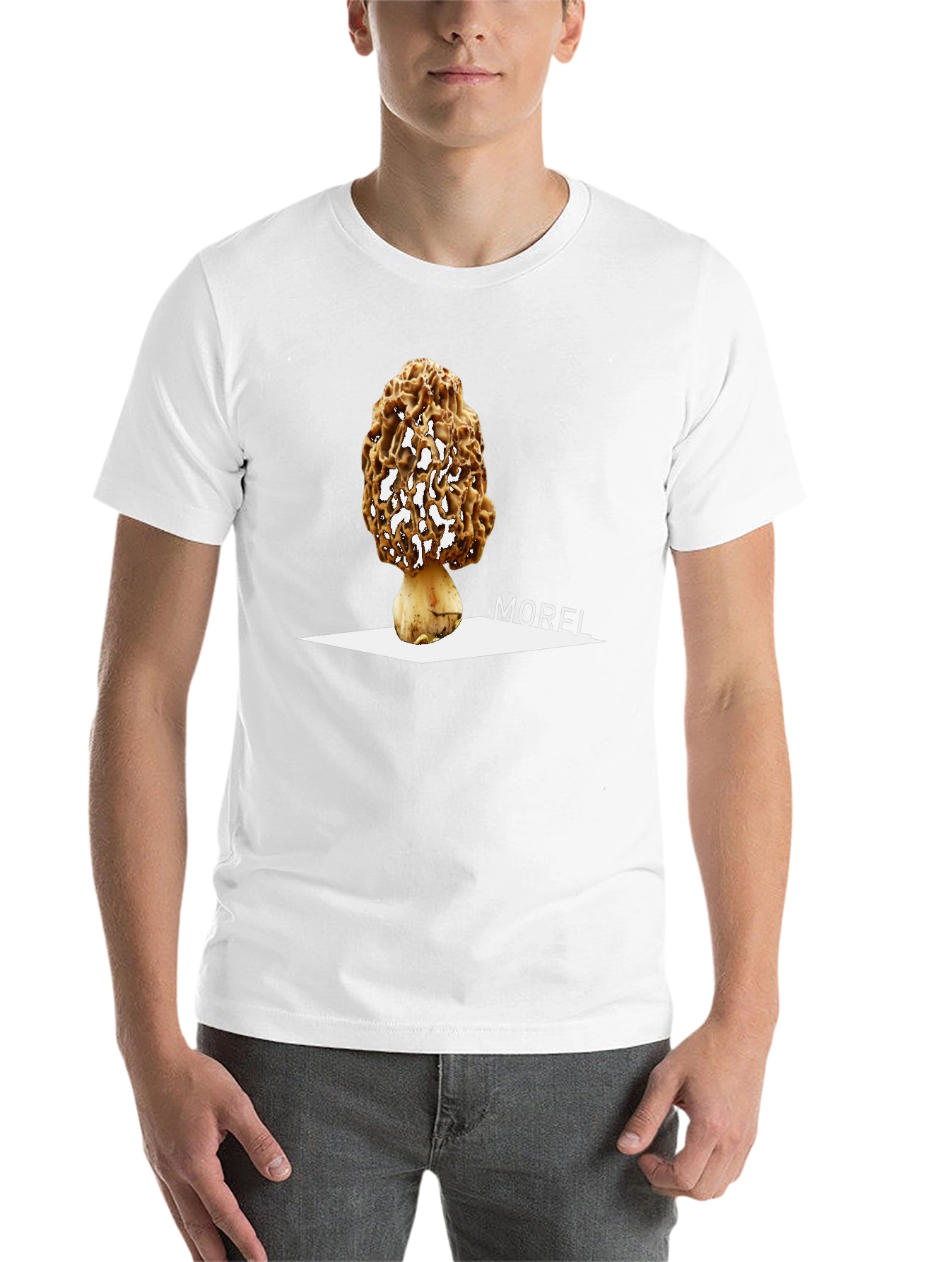 Black Morel Mushroom Graphic Tee - Unique Nature Design view 14