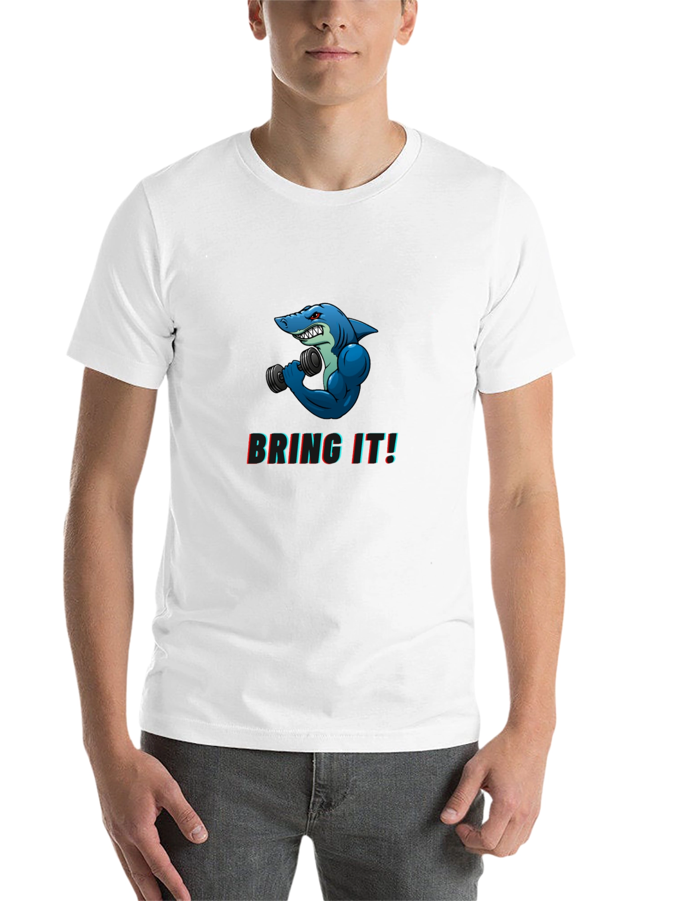 Black Shark Gym Black T-Shirt - "Bring It!" Graphic Tee view 14