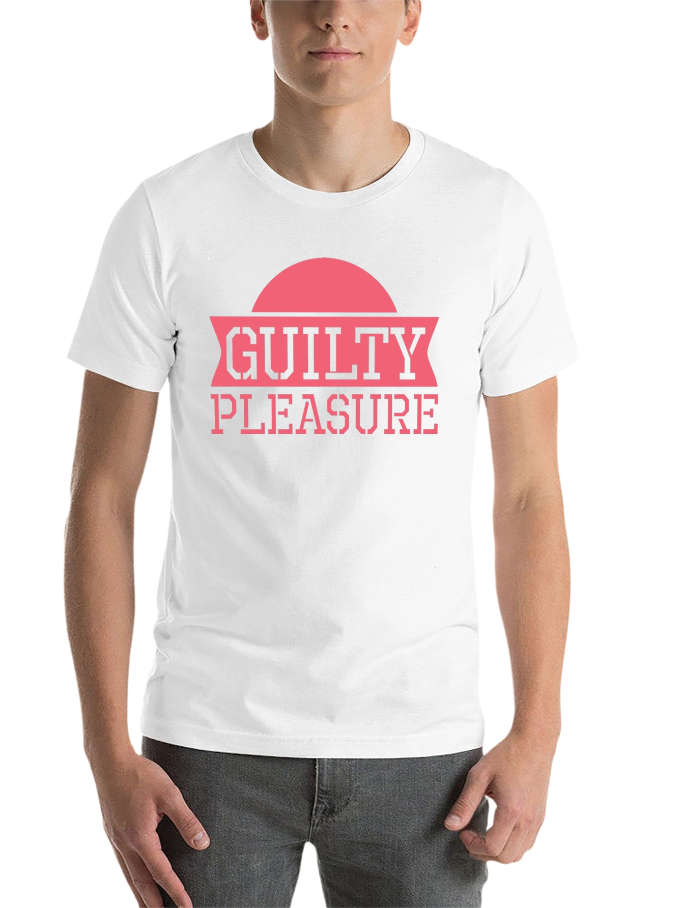 Black Guilty Pleasure Graphic Tee - Black Cotton T-Shirt view 14