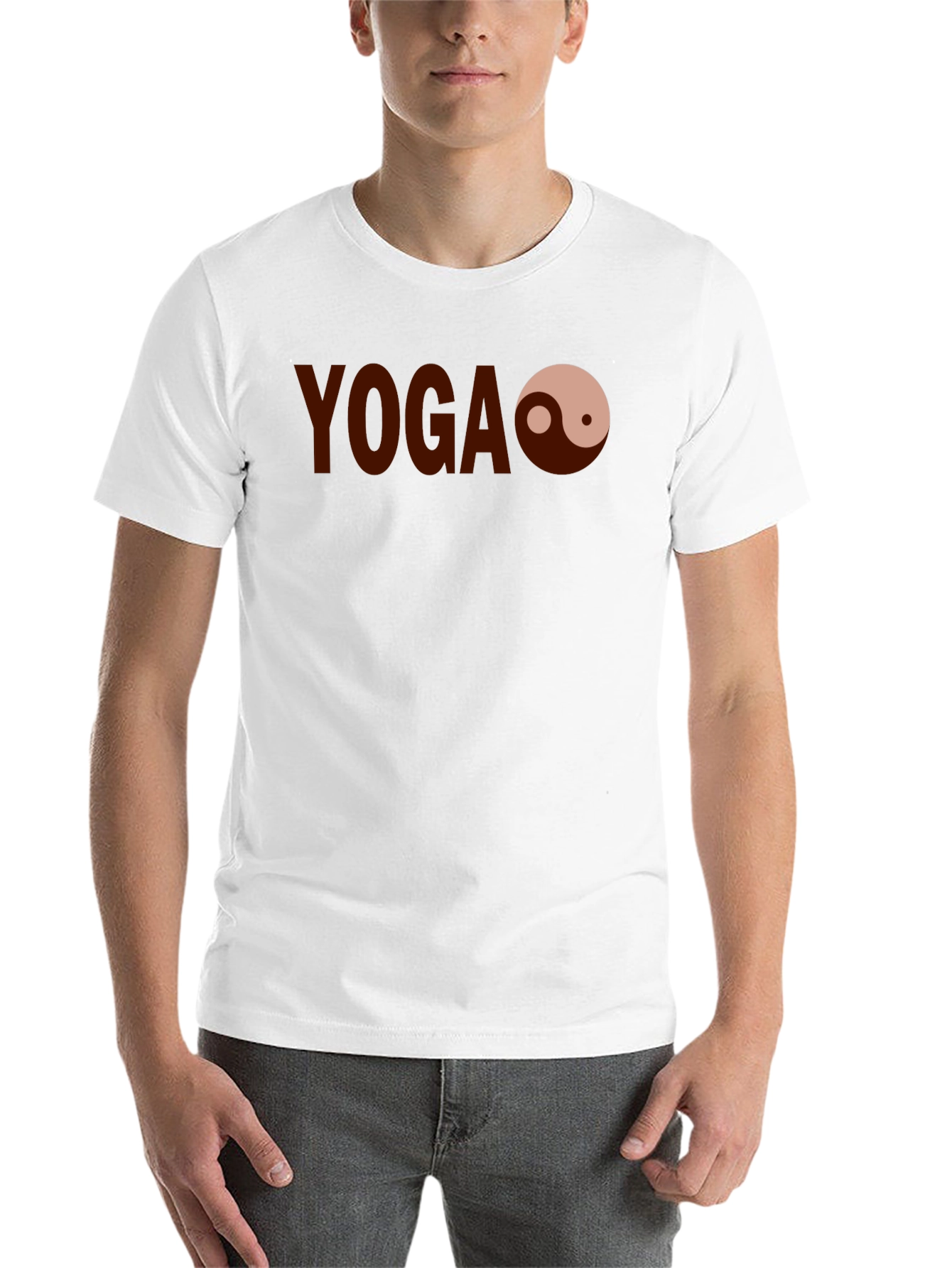 Black Yoga Yin Yang Graphic Tee - Comfortable Cotton Blend Shirt view 14