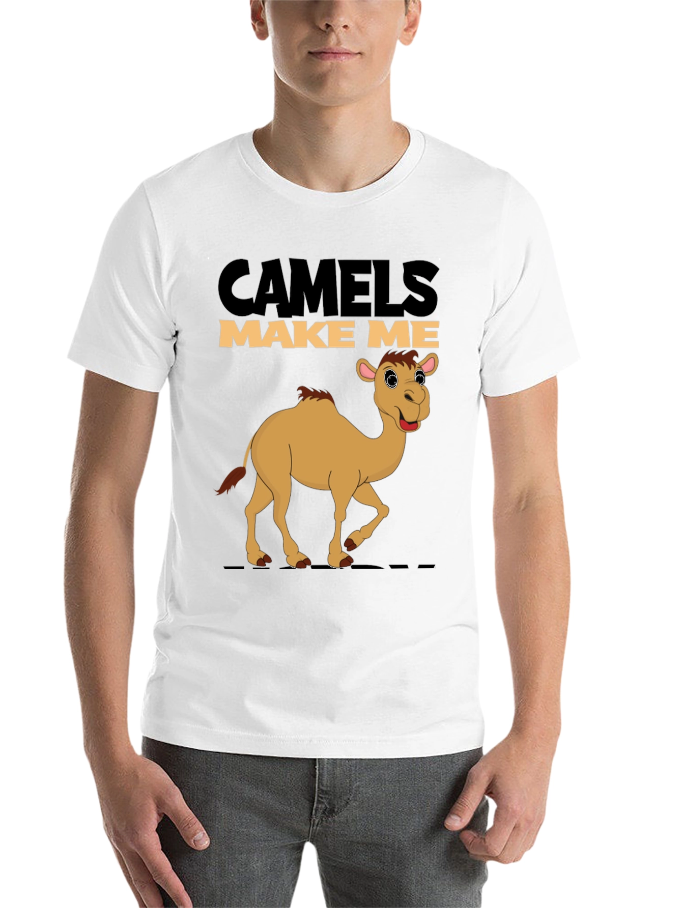 Black Camels Make Me Smile Black T-Shirt view 14