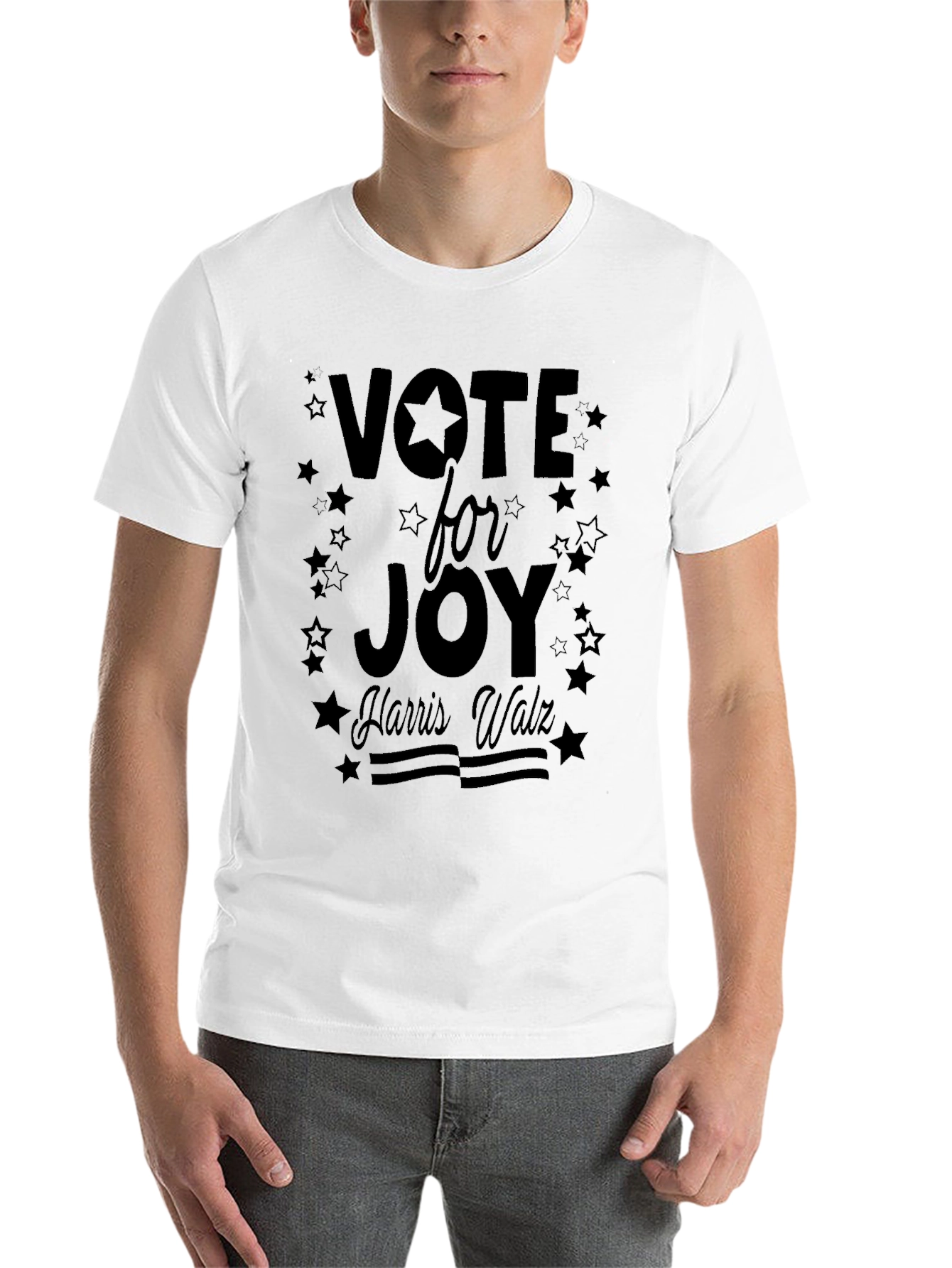 Black Vote for Joy Harris Walz Black T-Shirt view 14