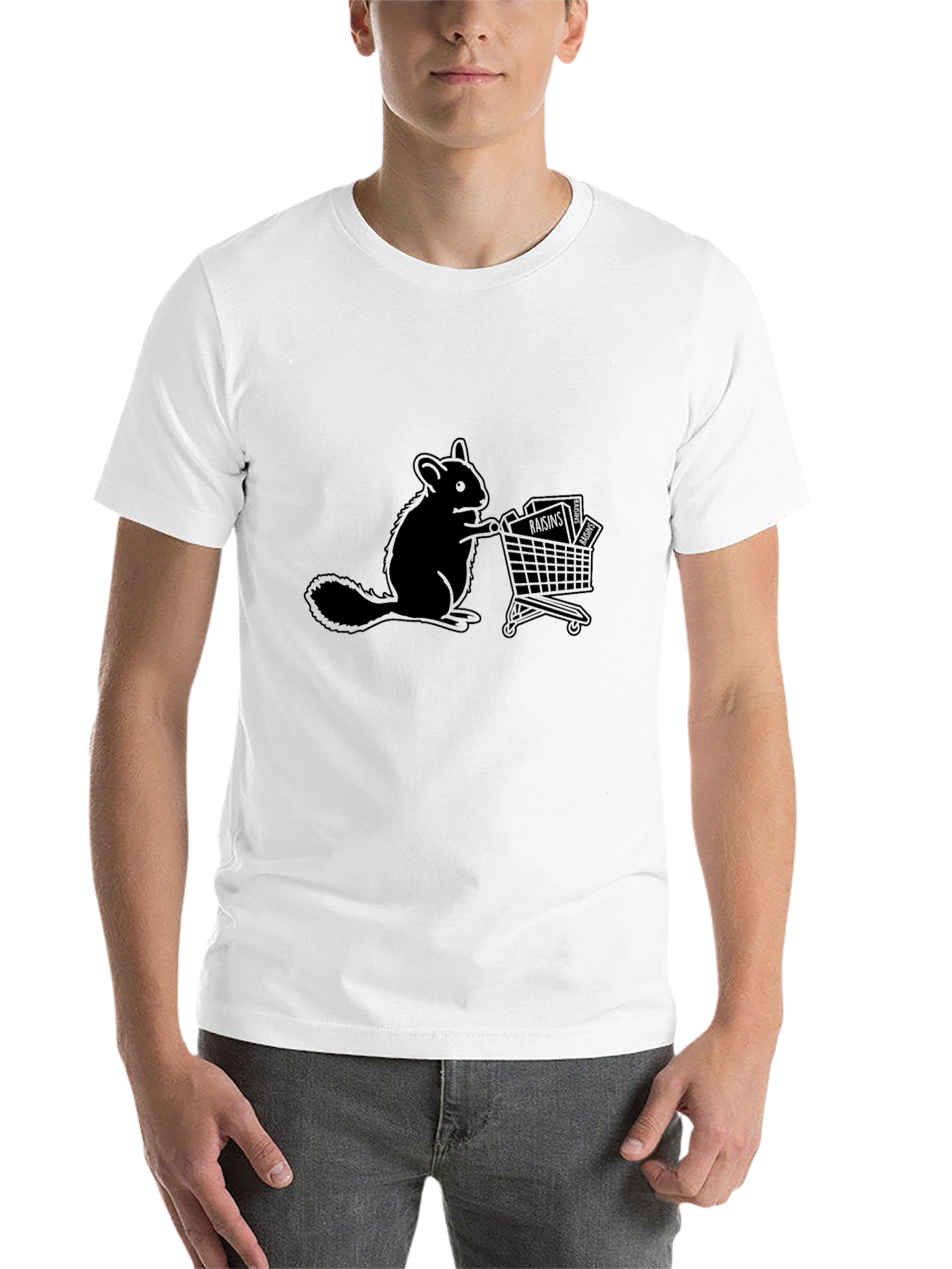 Black Squirrel Shopping Spree Graphic Tee - Black view 14