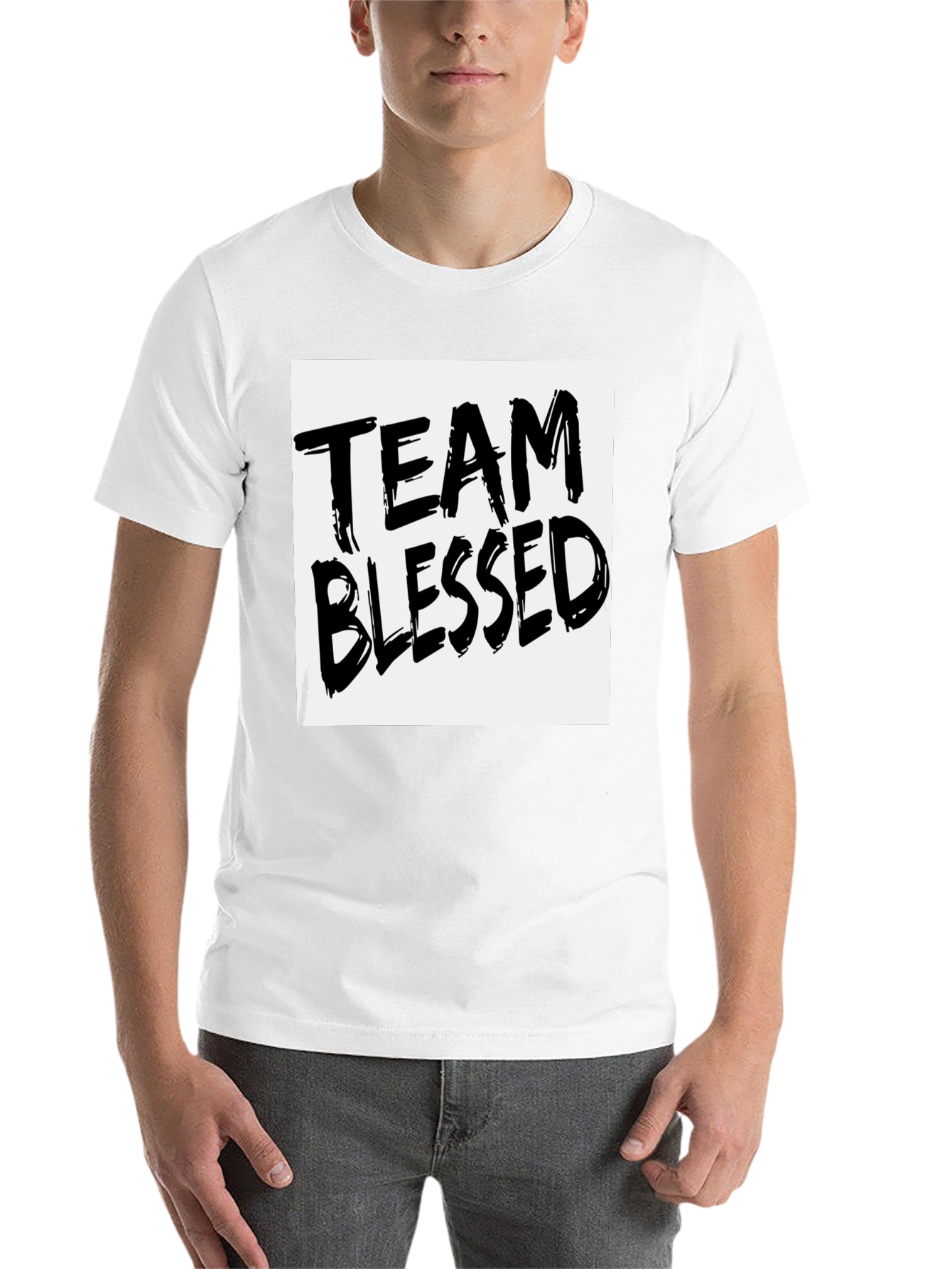 Black Team Blessed Graphic T-Shirt - Black view 14