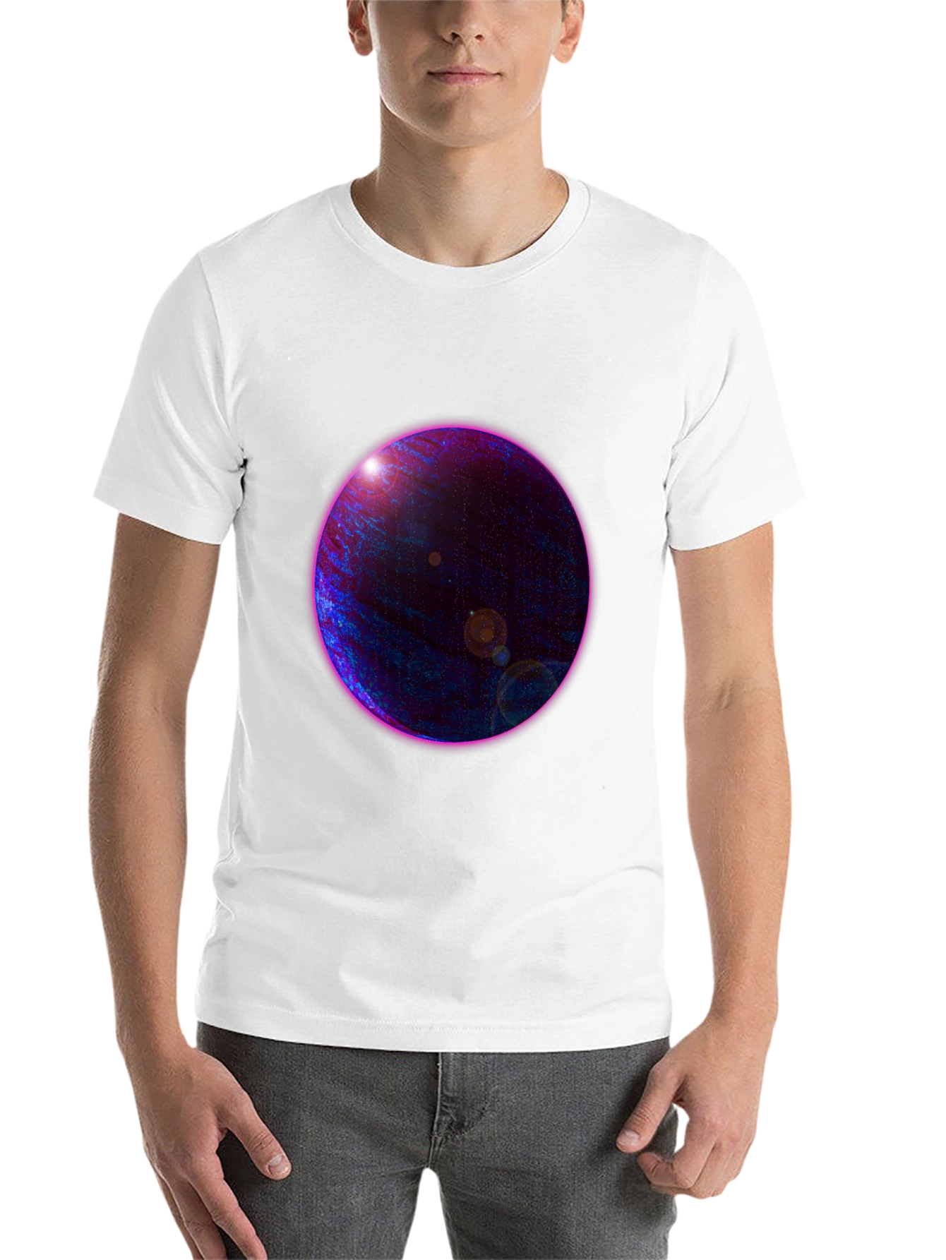 Black Cosmic Planet Graphic Tee view 14