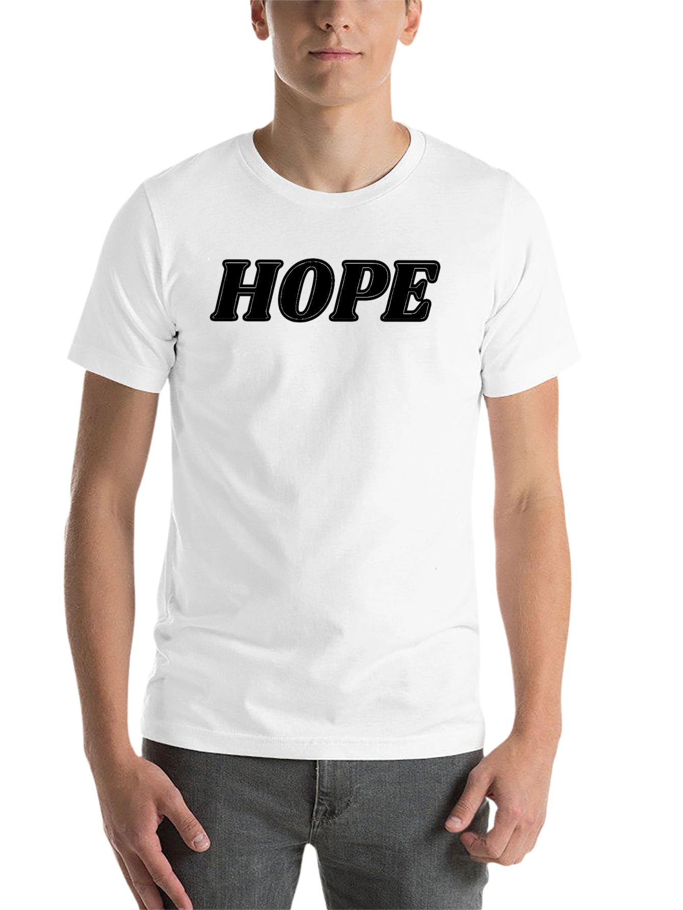 Black Hope Graphic Tee - Black Casual T-Shirt view 14