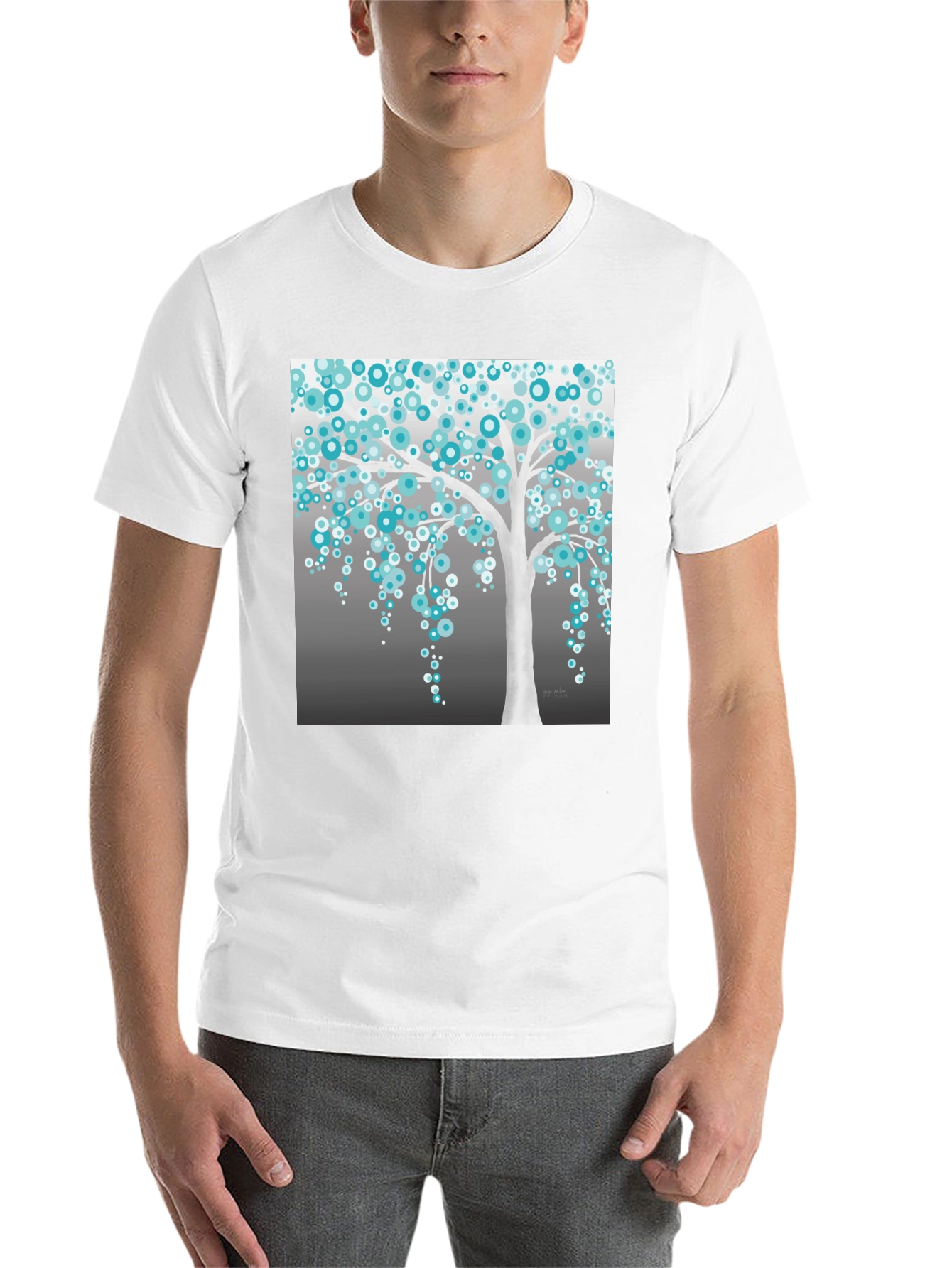 Black Artsy Tree Graphic Tee view 14