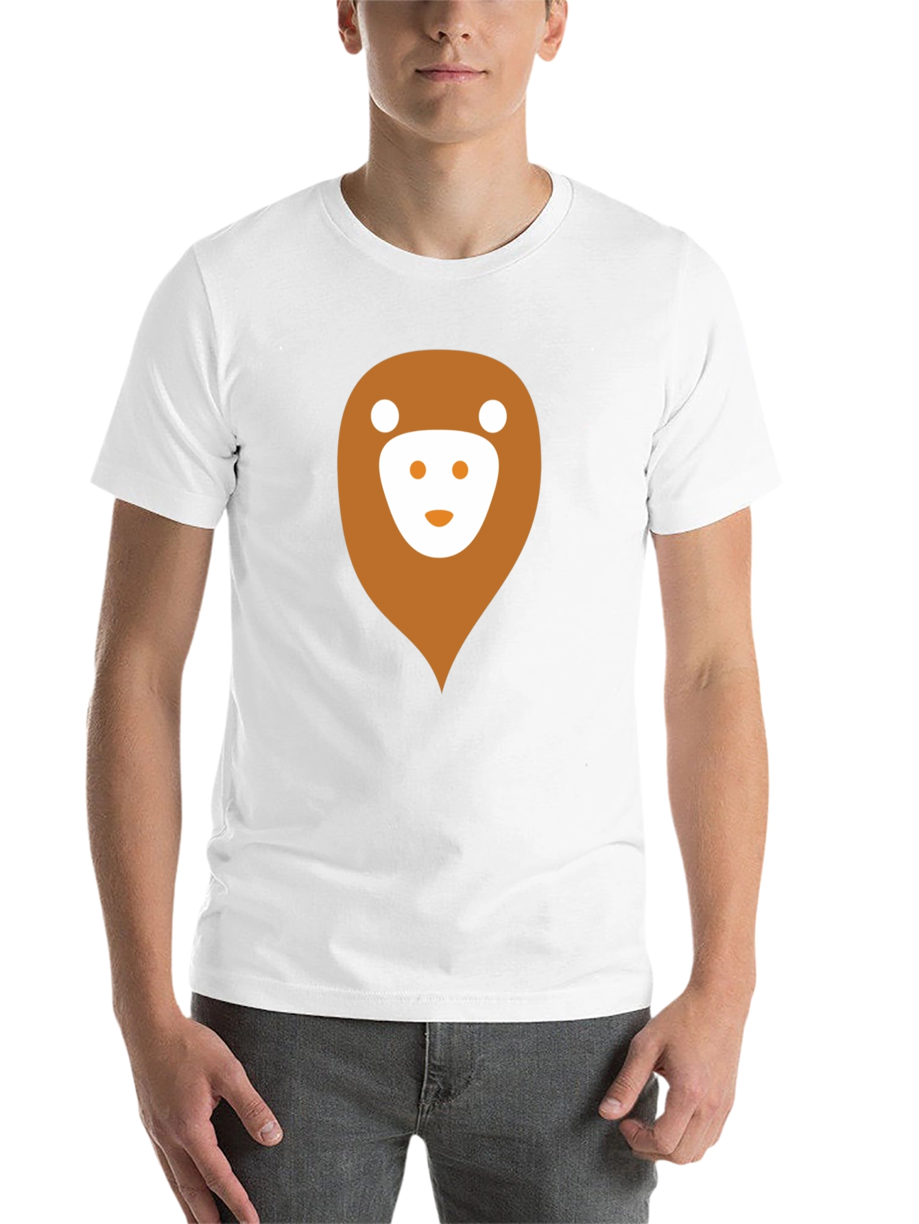 Black Men's Black T-Shirt with Monkey Logo view 14