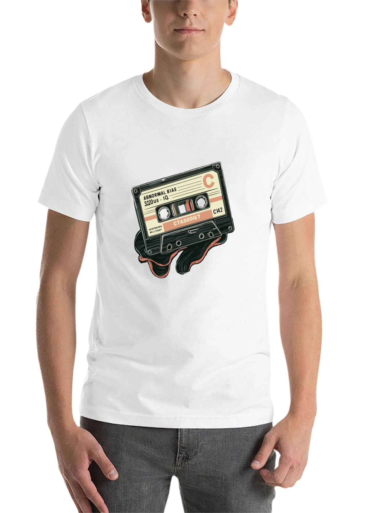 Black Retro Cassette Tape Graphic T-Shirt view 14