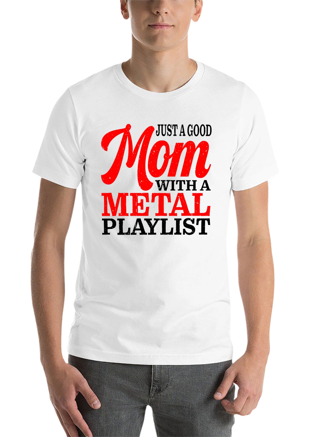 Black Mom Metal Playlist T-Shirt - Music Lover Tee view 14