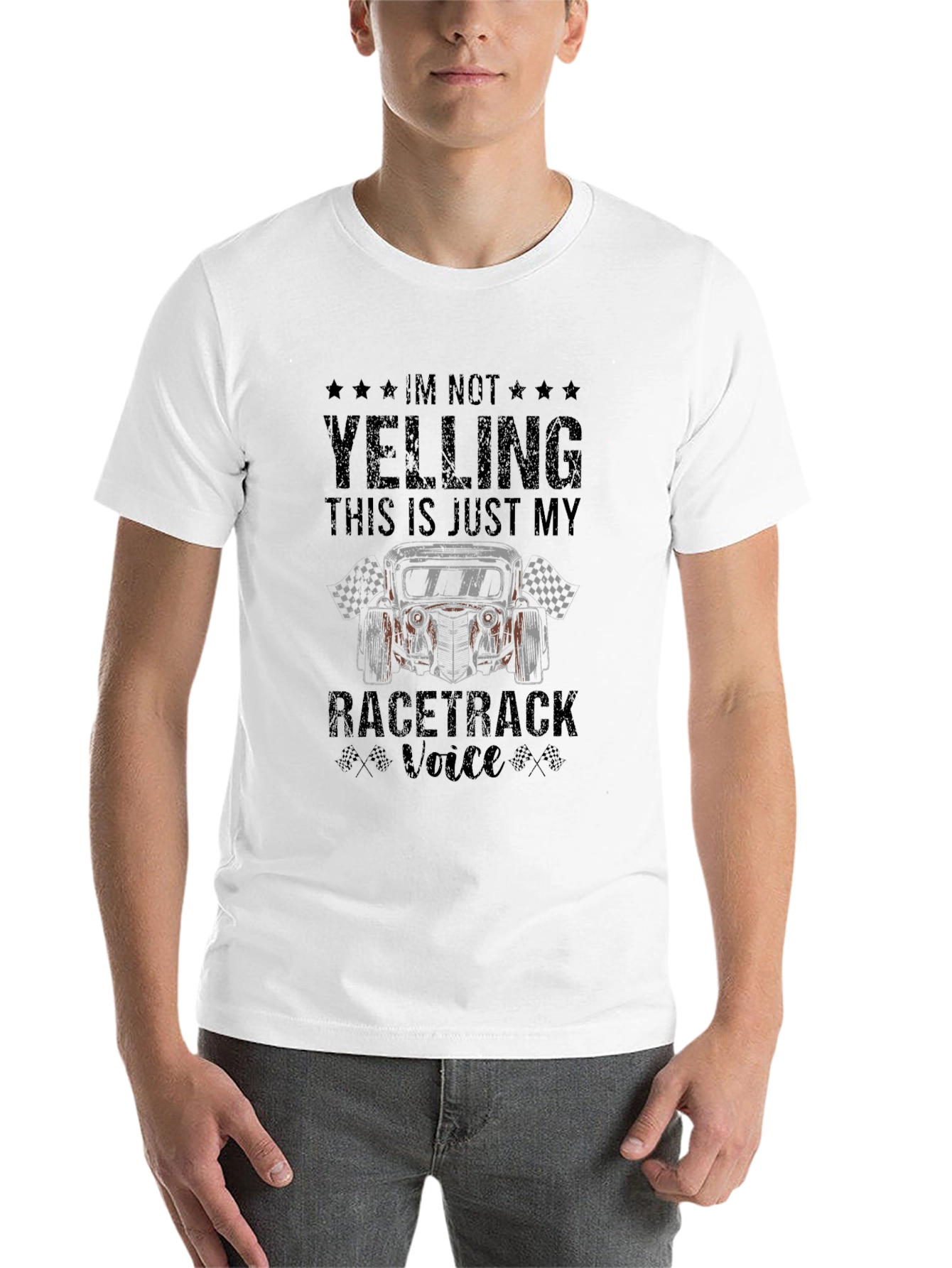 Black Racetrack Voice Graphic Tee - Motorsports Fan Apparel view 14