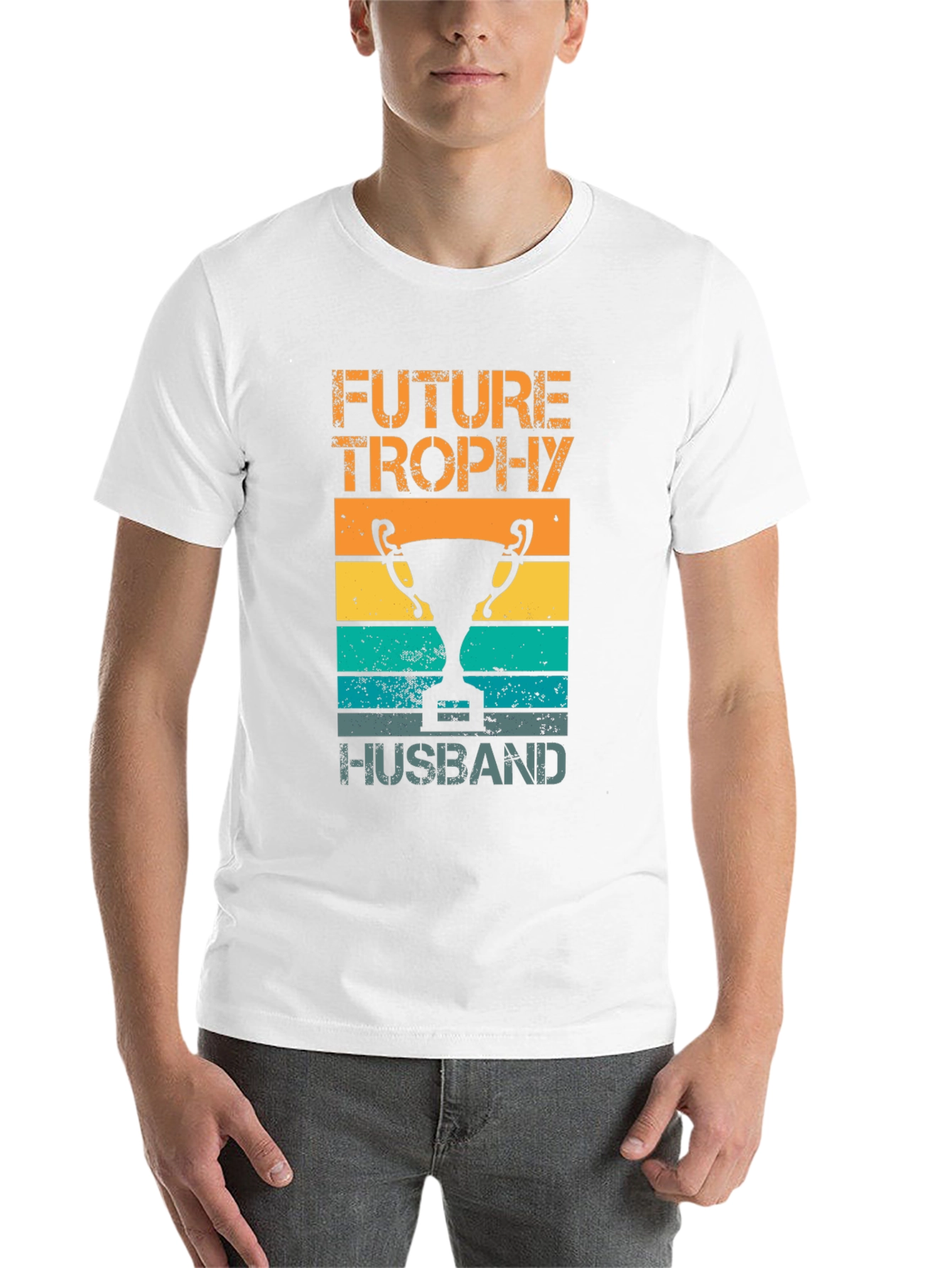 Black Future Trophy Husband Graphic Tee - Stylish and Humorous T-Shirt view 14