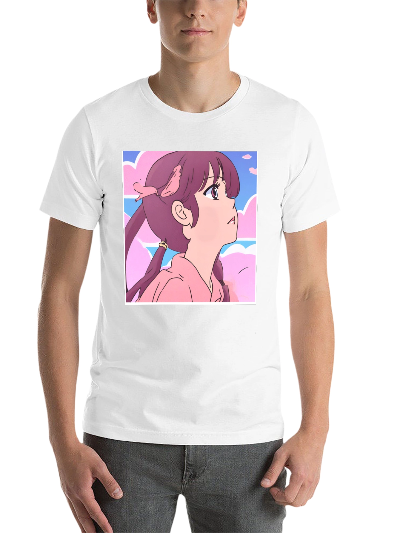 Black Anime Girl Graphic T-Shirt - Casual Black Tee view 14