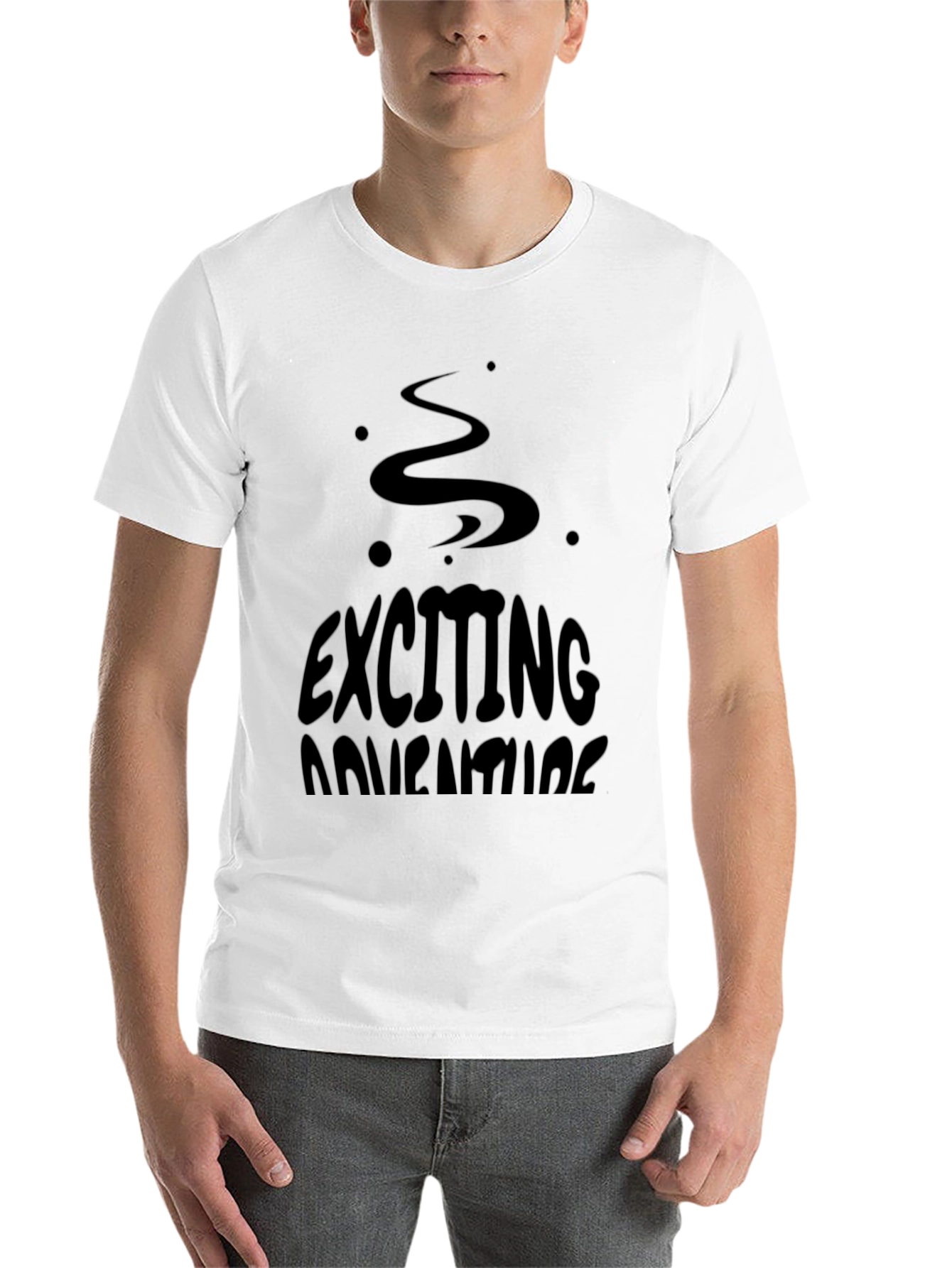 Black Exciting Adventures Black Graphic T-Shirt view 14