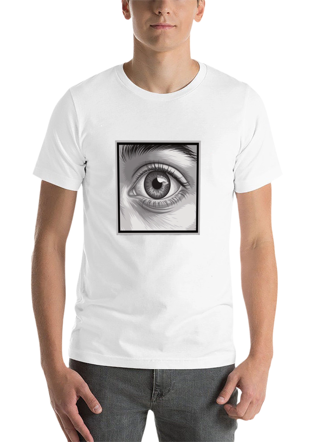 Black Eye Graphic Print Black T-Shirt view 14